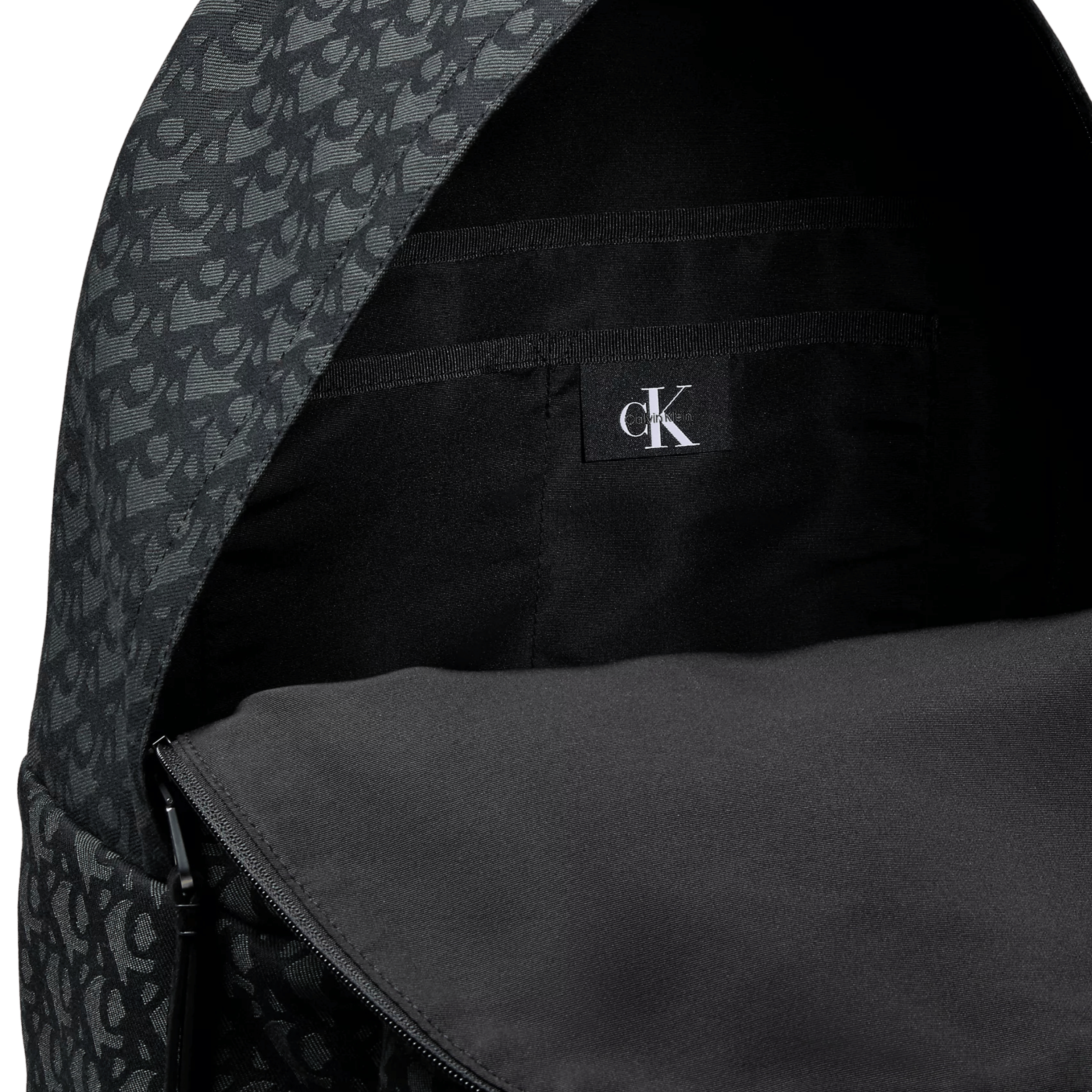Calvin Klein Men Allover Monogram Logo Backpack - Black