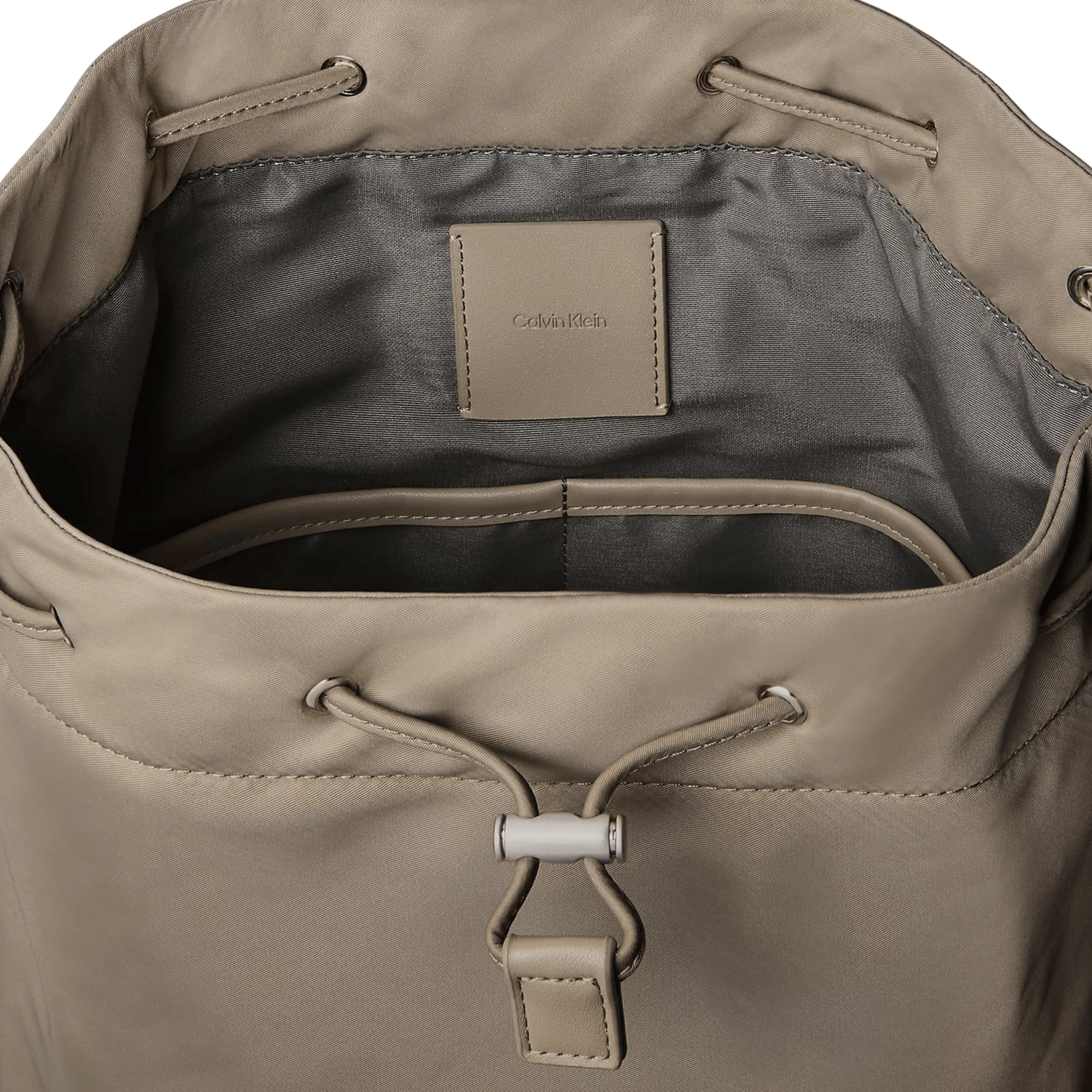 Calvin Klein Men Matte Nylon Drawstring Backpack - Desert Taupe
