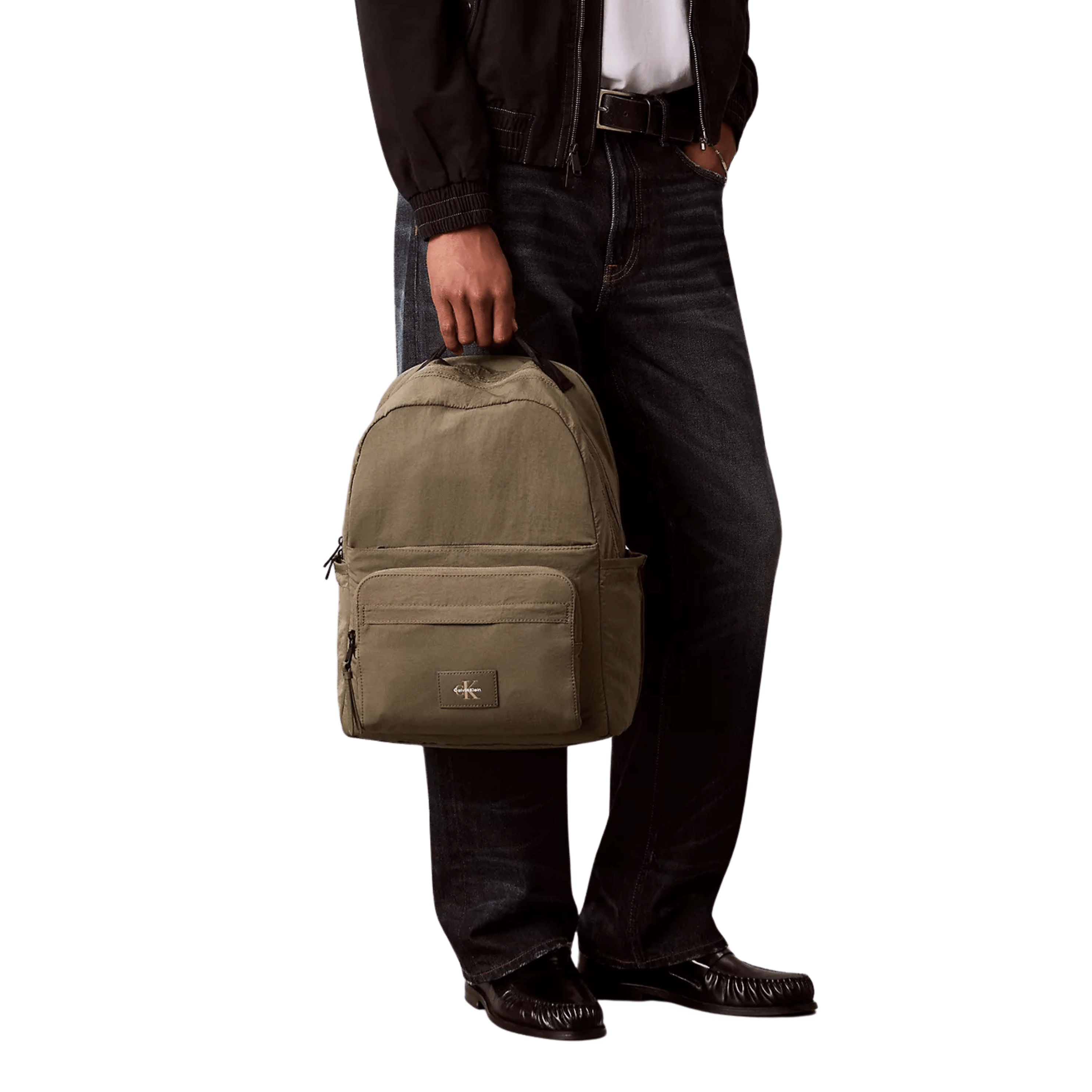 Calvin Klein Men Nylon Round Backpack - Deep Lichen Green