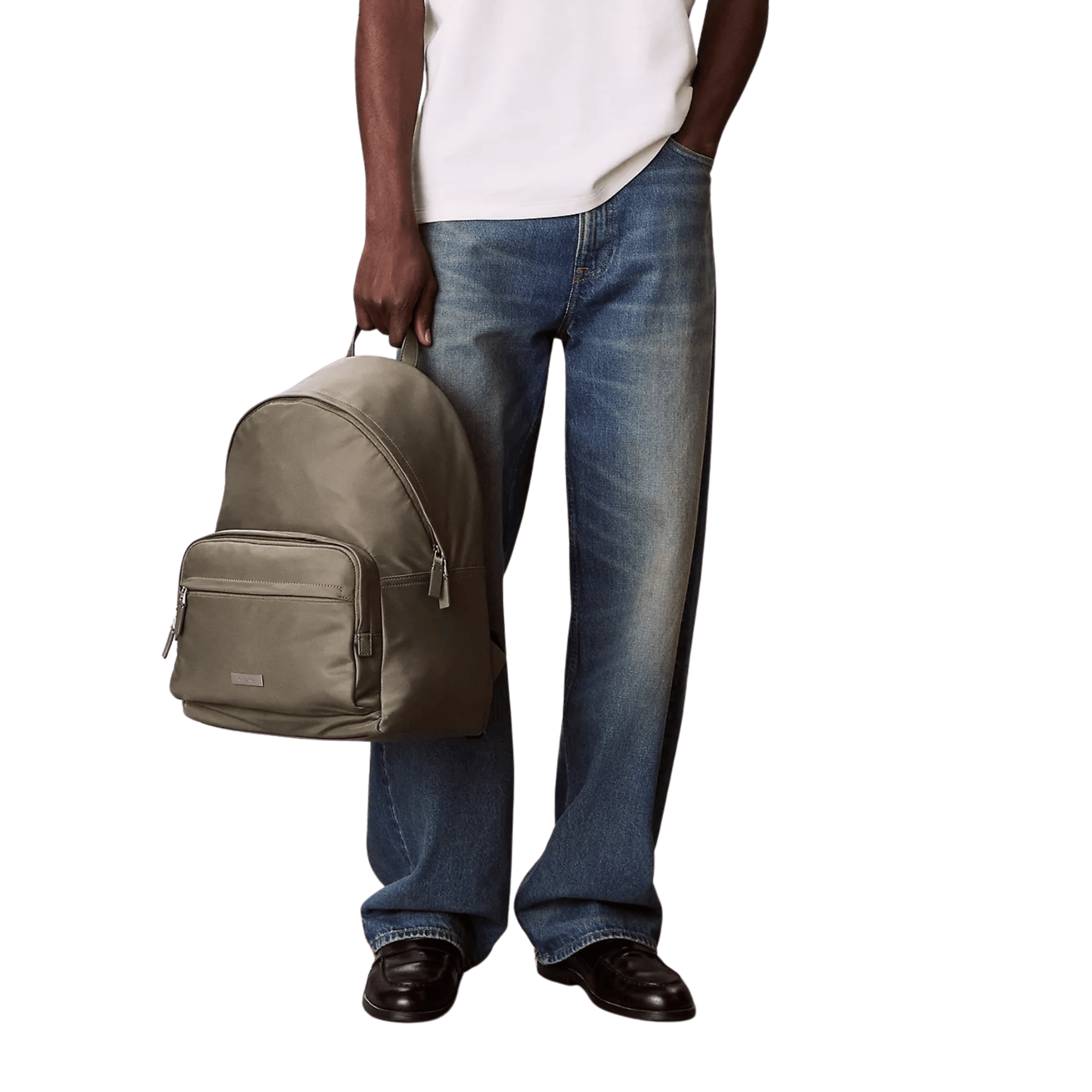 Calvin Klein Men Matte Nylon Backpack - Deep Lichen Green