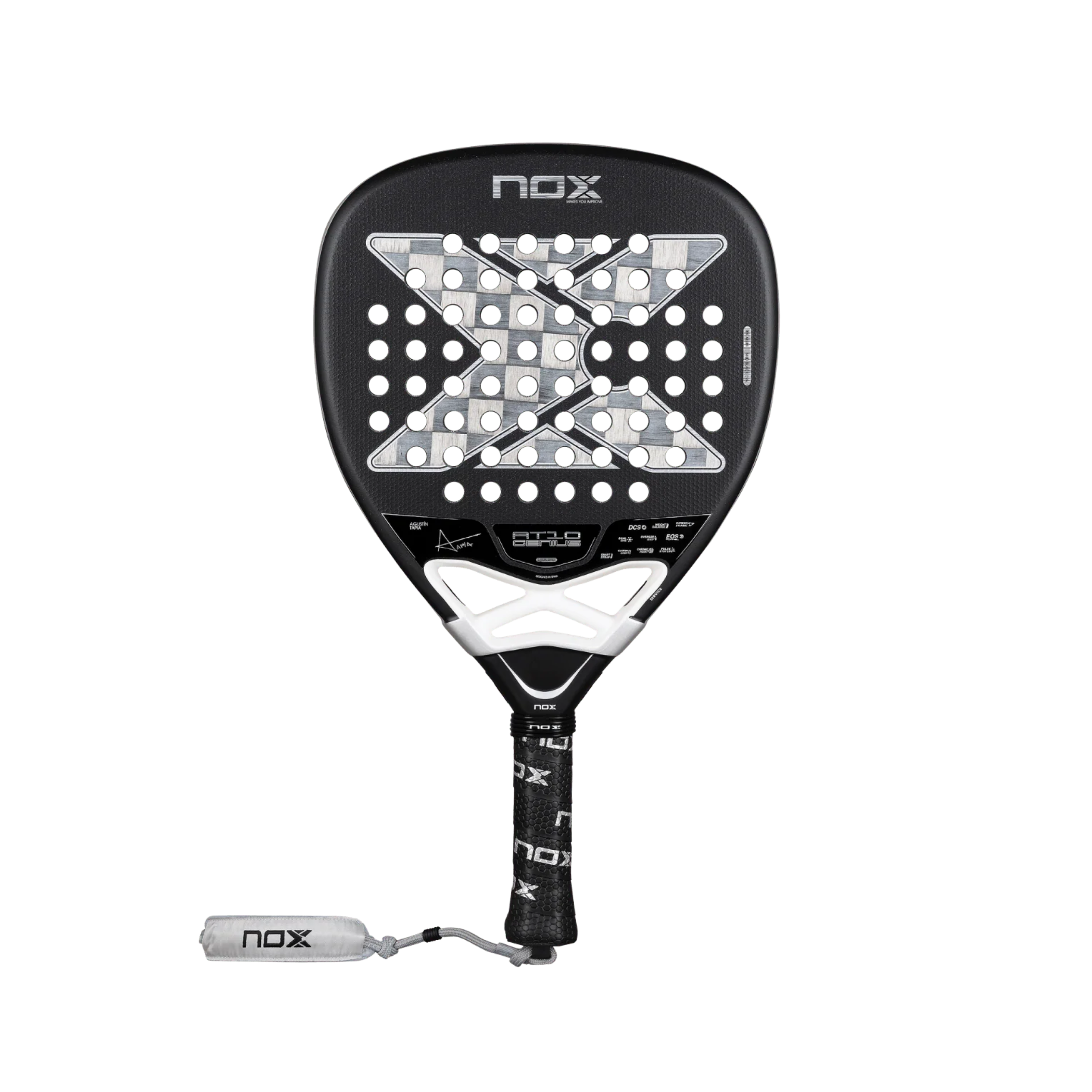 Nox AT10 Luxury Genius Attack 18K Alum 2026 Padel Racket - White Black