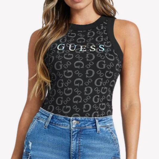 Guess Women Bex Logo Tank - Black