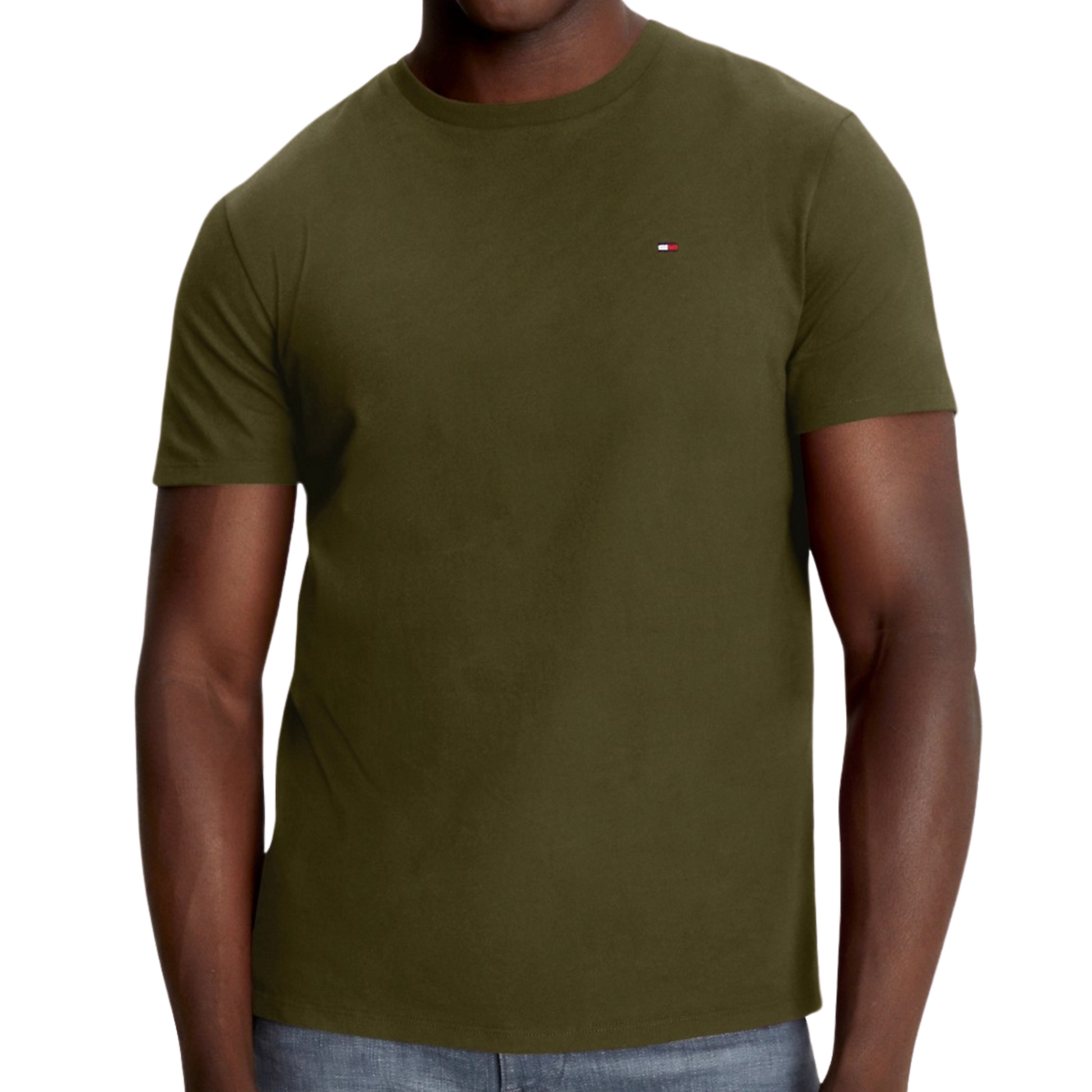 Green hilfiger cheap t shirt