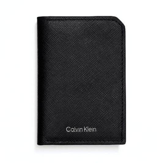 Calvin Klein Refined Saffiano Compact Wallet - Black