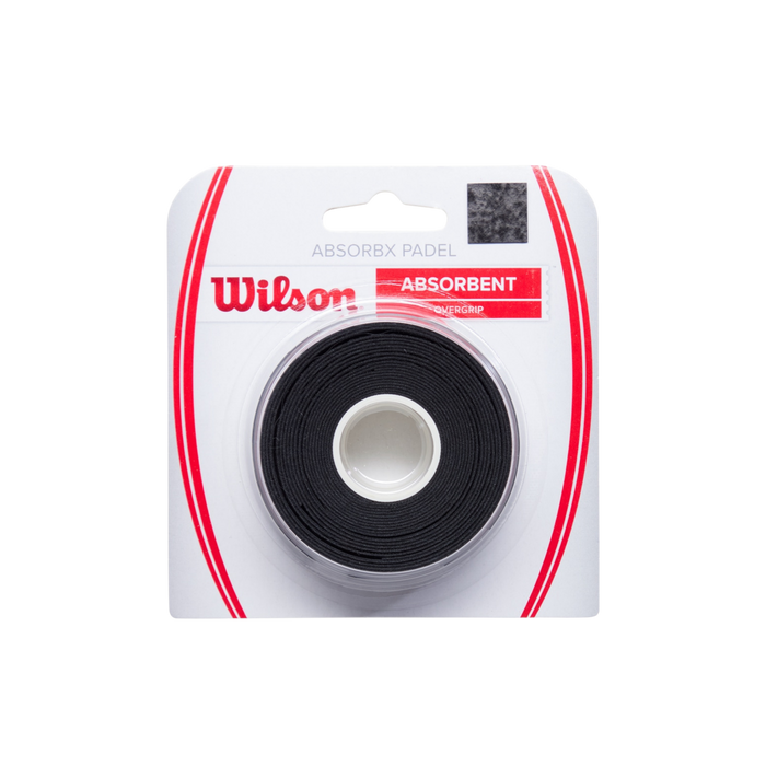 Wilson AbsorbX Overgrip Padel 3 Pack - Black