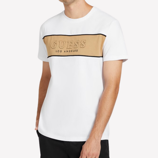 Guess Men Damiano Logo Tee - White