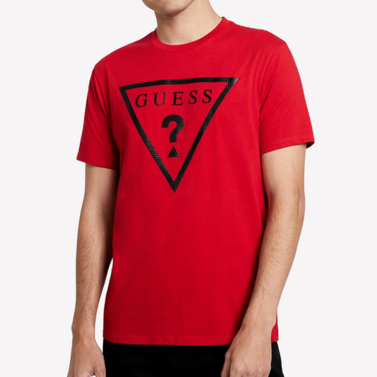 Guess Men Erikk Logo Tee - Red