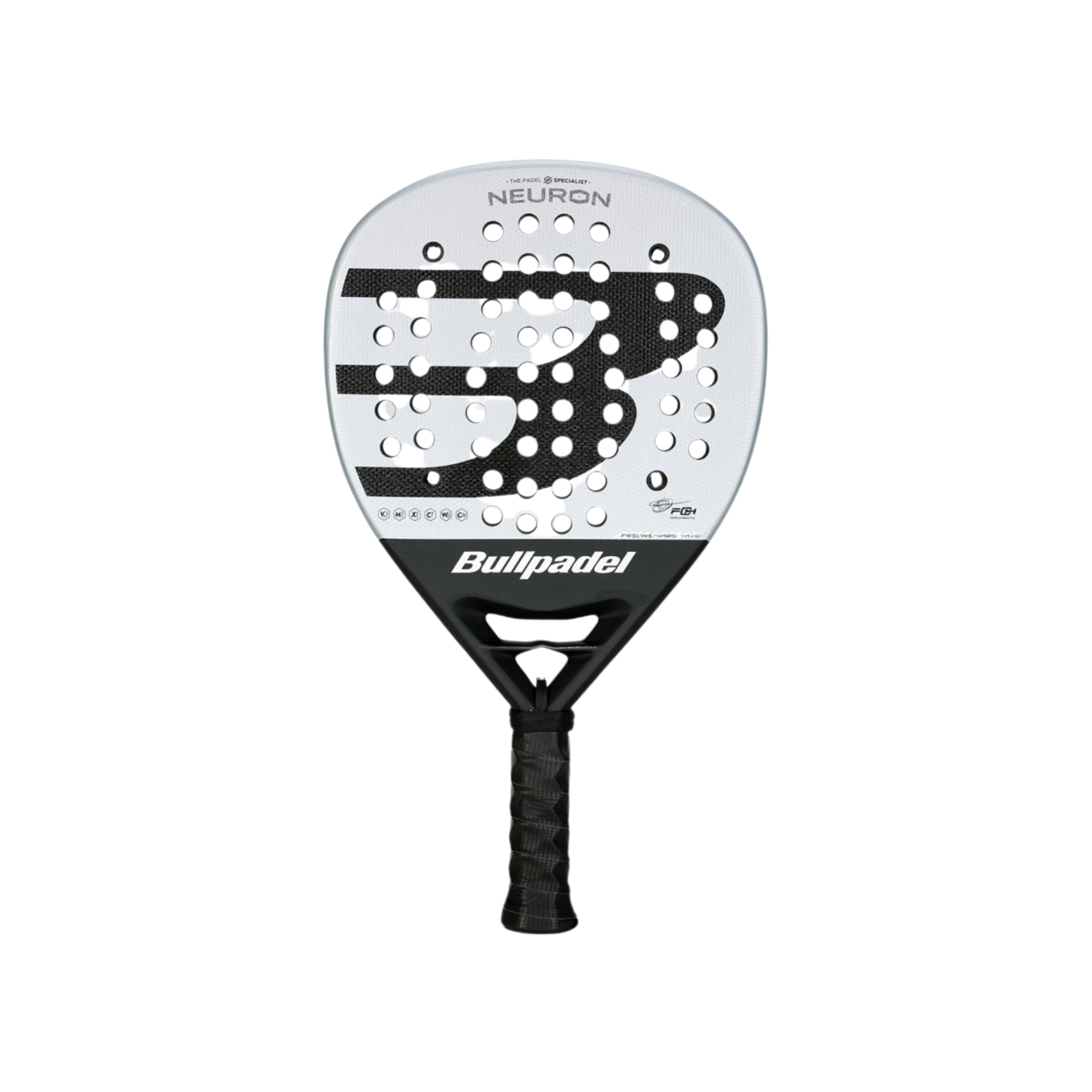 Bullpadel Neuron 2025 Padel Racket - Black White