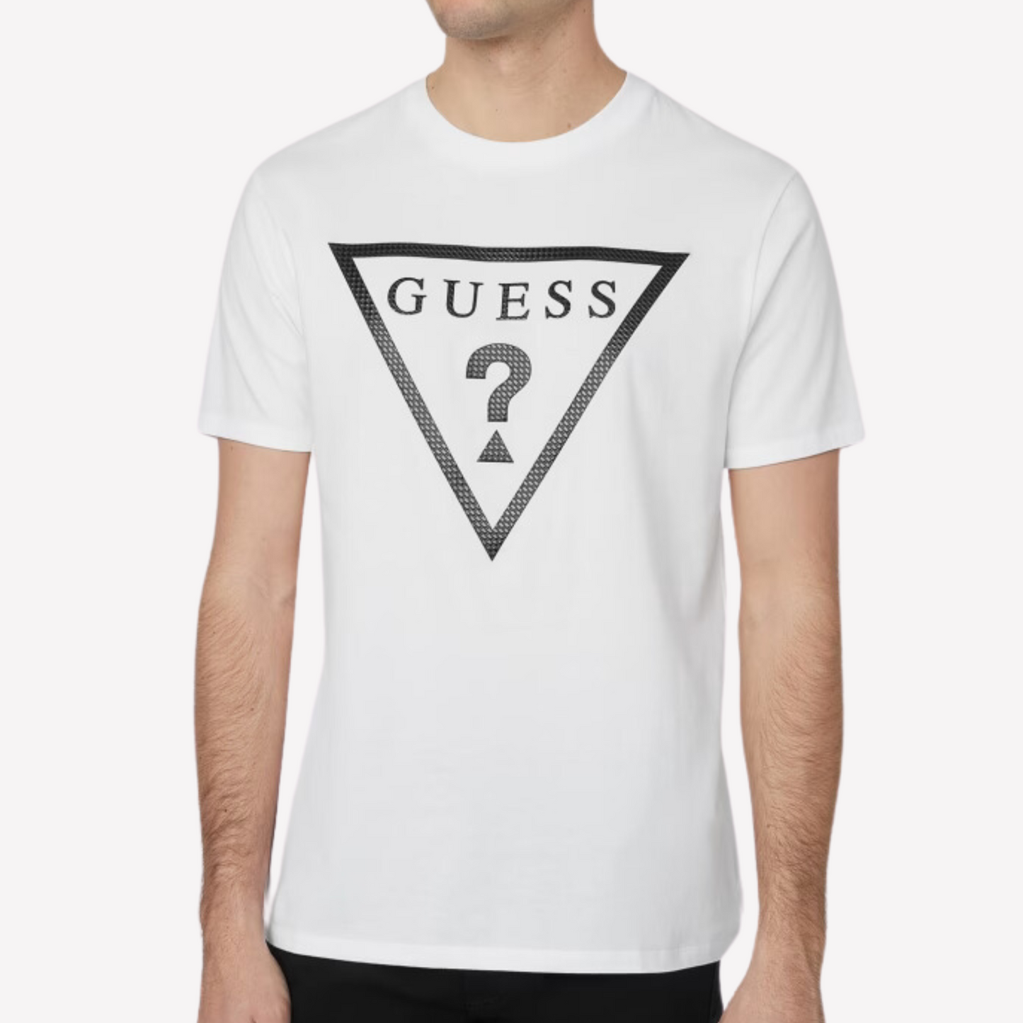 Guess Men Erikk Logo Tee - White