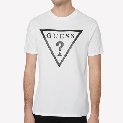 Guess Men Erikk Logo Tee - White