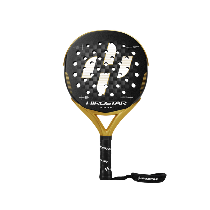 Hirostar Solar 2026 Padel Racket - Black Gold White
