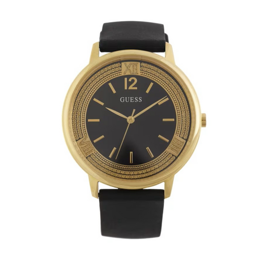 Guess Women Black Silicone and Gold Tone Watch - Black