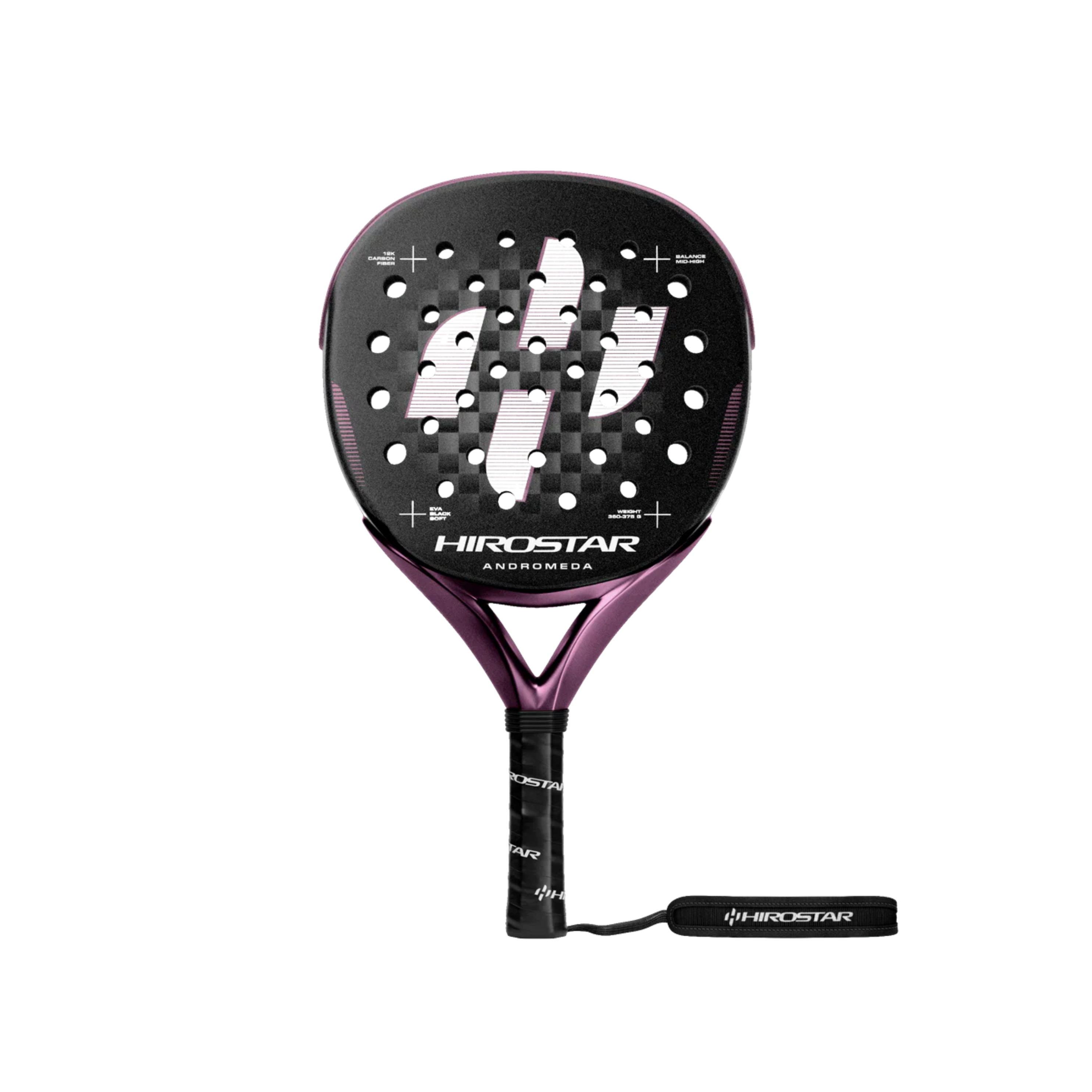 Hirostar Andromeda 2025 Padel Racket - Dark Purple Black