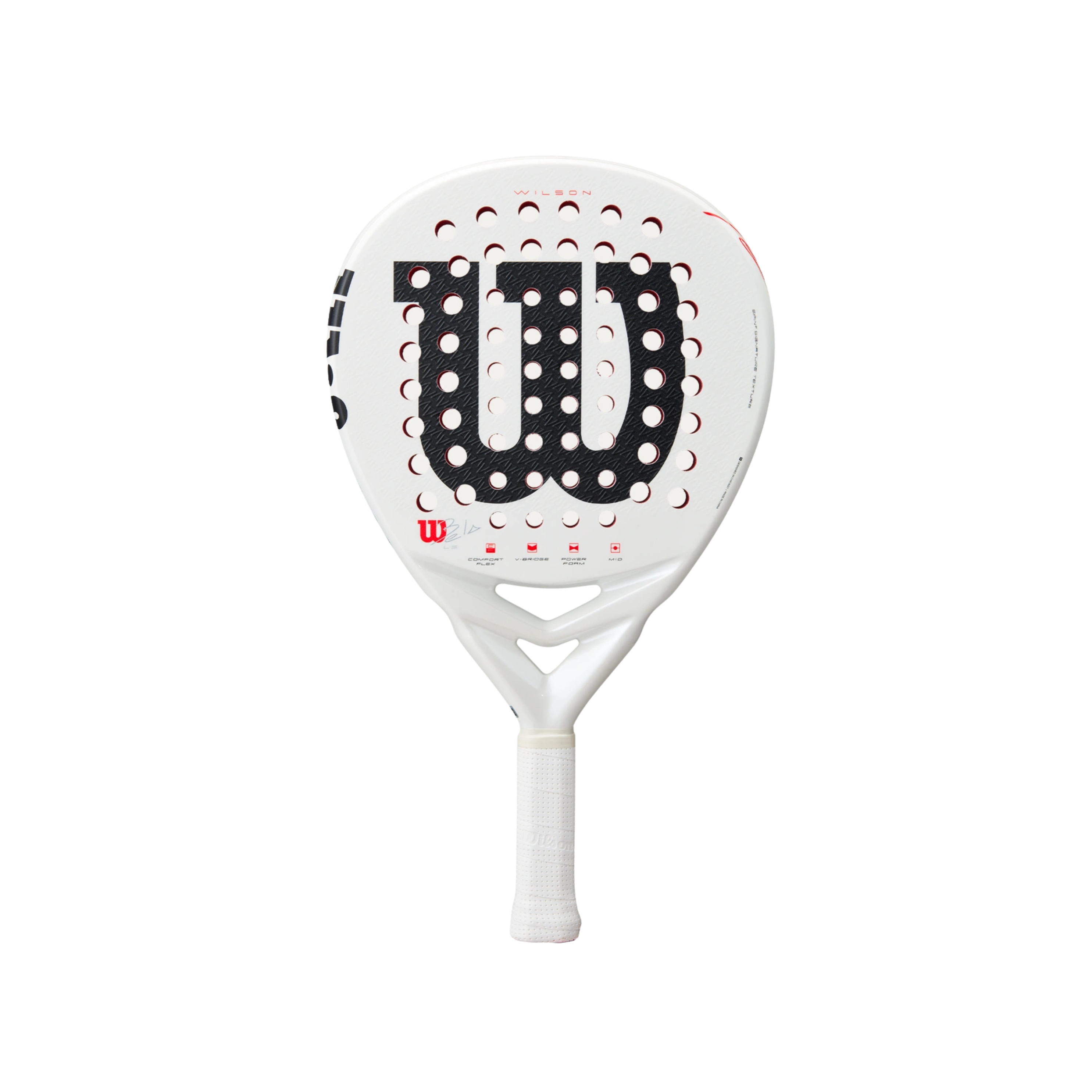 Wilson Bela LS V3 Padel Racket - White Red