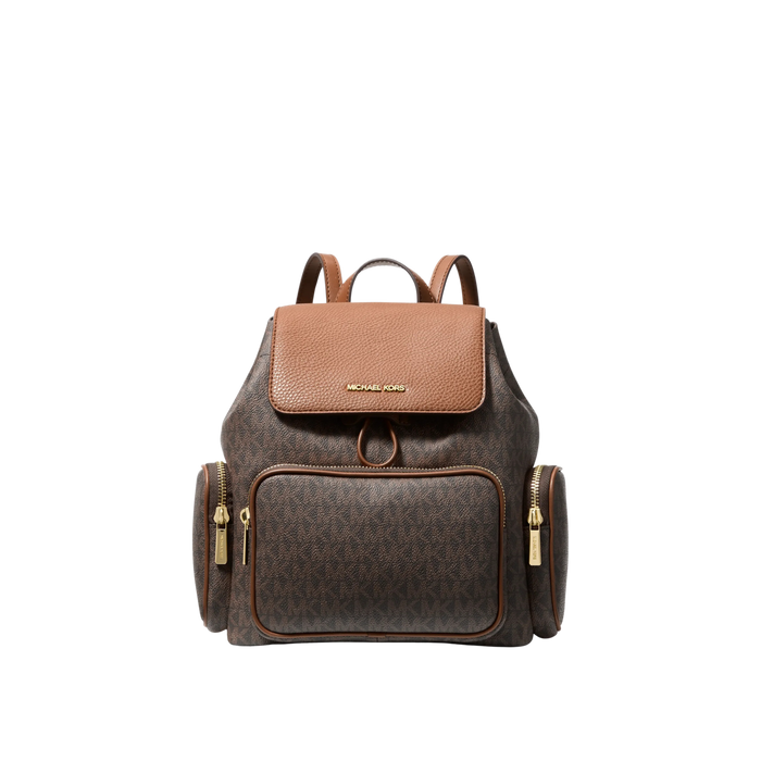 Michael Kors Women Merritt Small Signature Logo Cargo Backpack - Brown