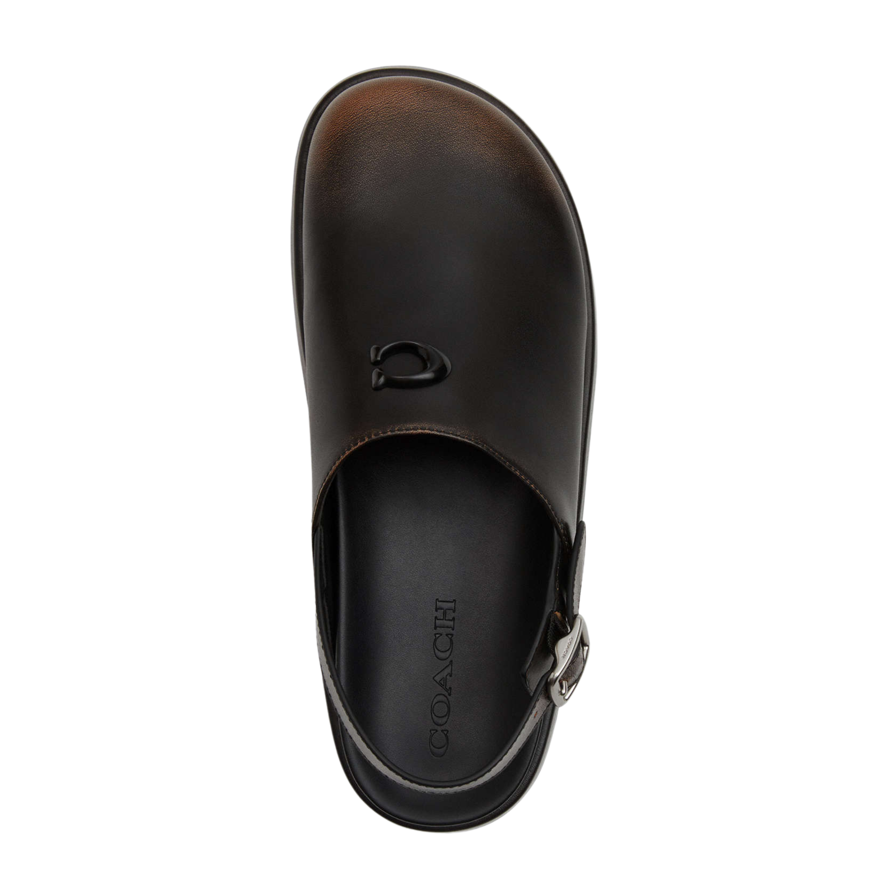 COACH Women's Sculpted C Platform Clog - Leather Black