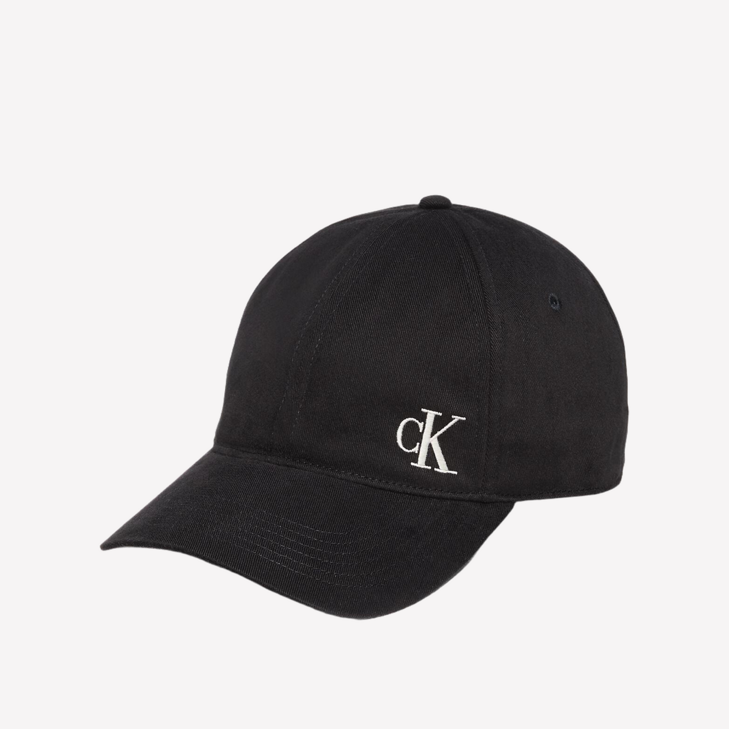 Calvin Klein Unisex Brushed Cotton Twill Logo Baseball Cap -  Black