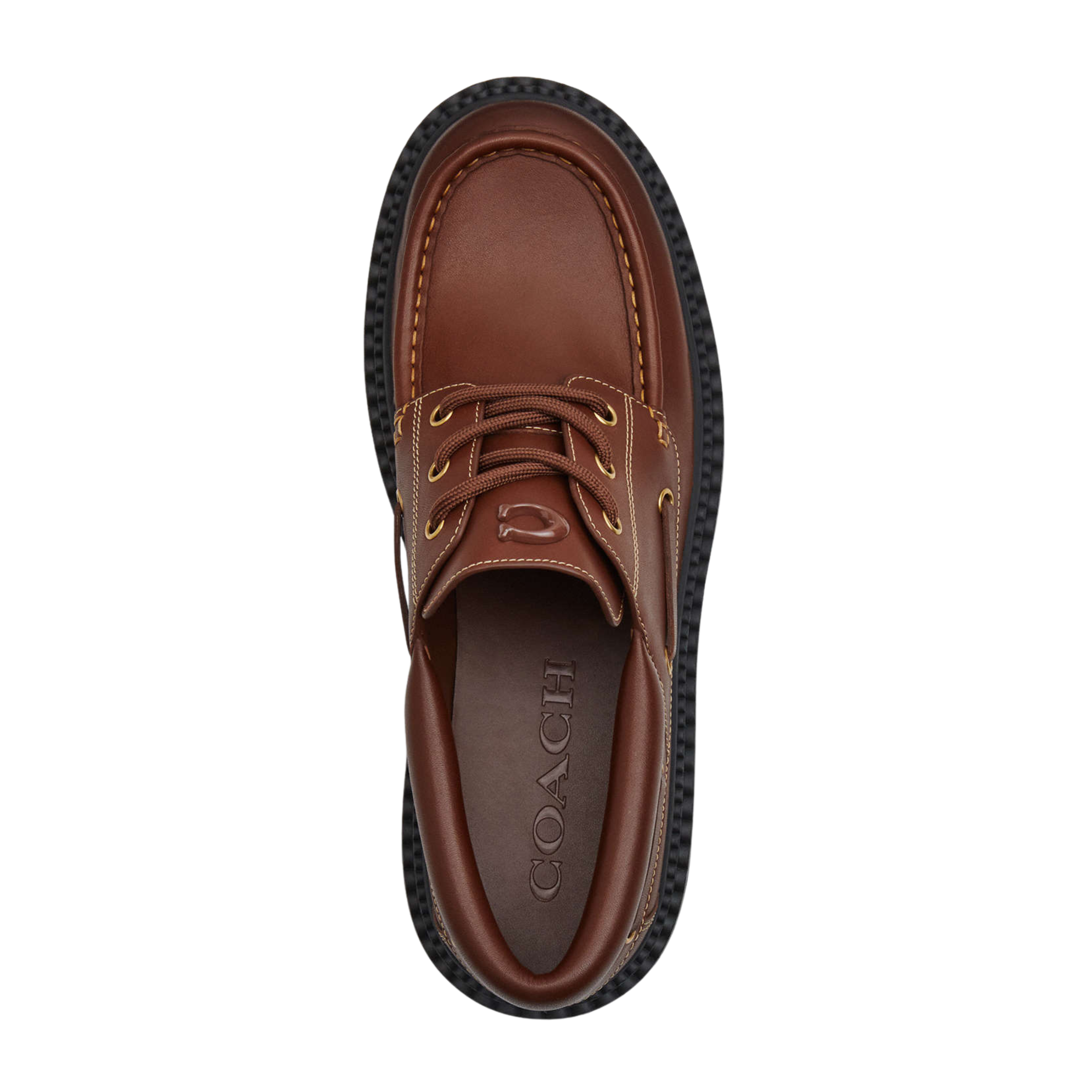 Coach Men's Lug Sole Boat - Vintage Brown