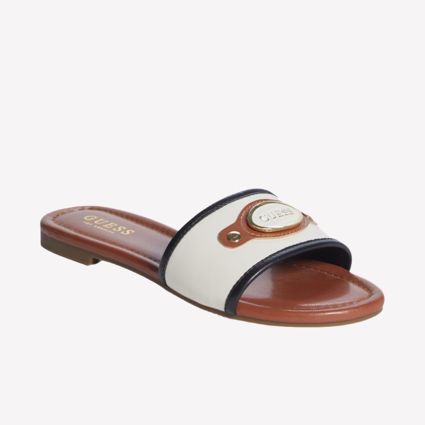 Guess Women Lyndon Logo Slides - Brown