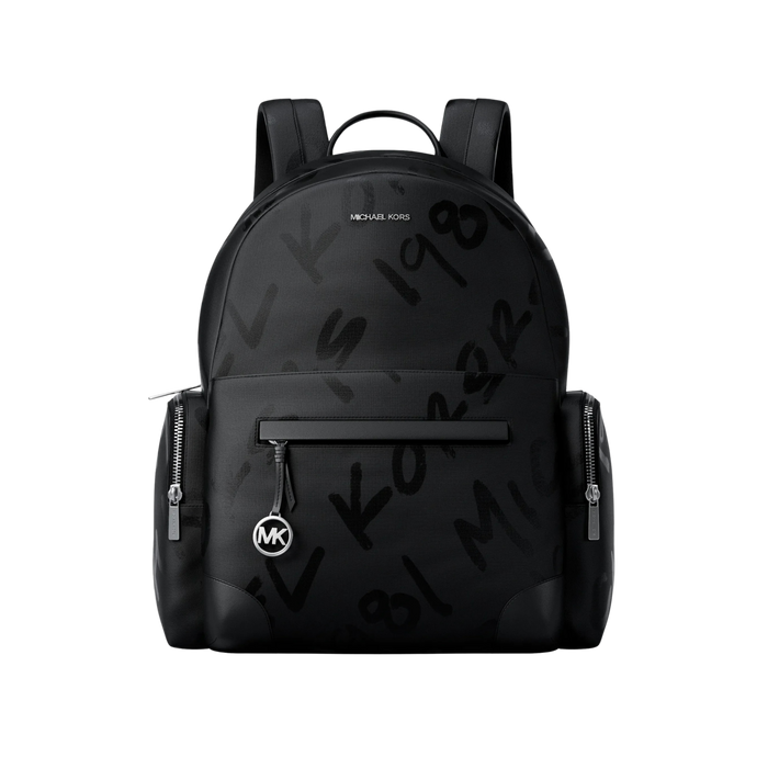 Michael Kors Women Prescott Large Printed Nylon Backpack - Black