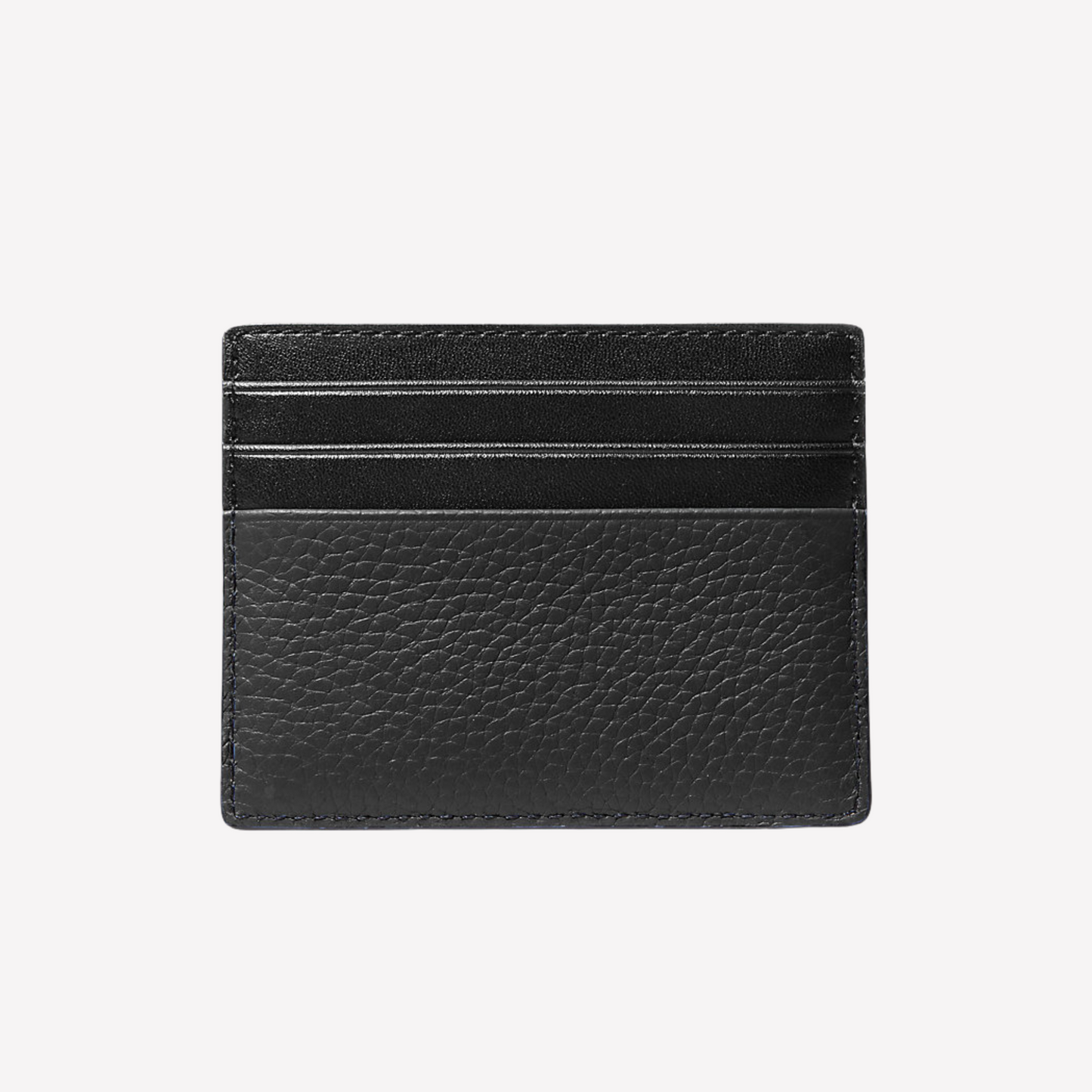 Michael Kors Hudson Pebbled Leather Card Case - Black