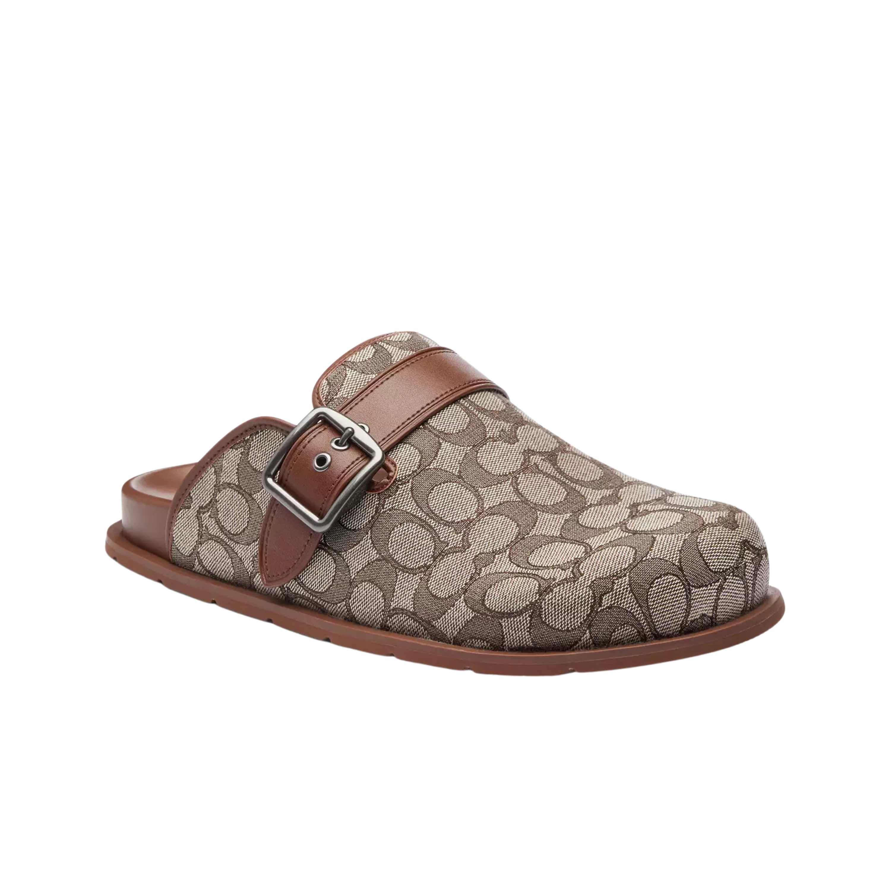 COACH Men's Buckle Clog -  Oak Vintage Brown