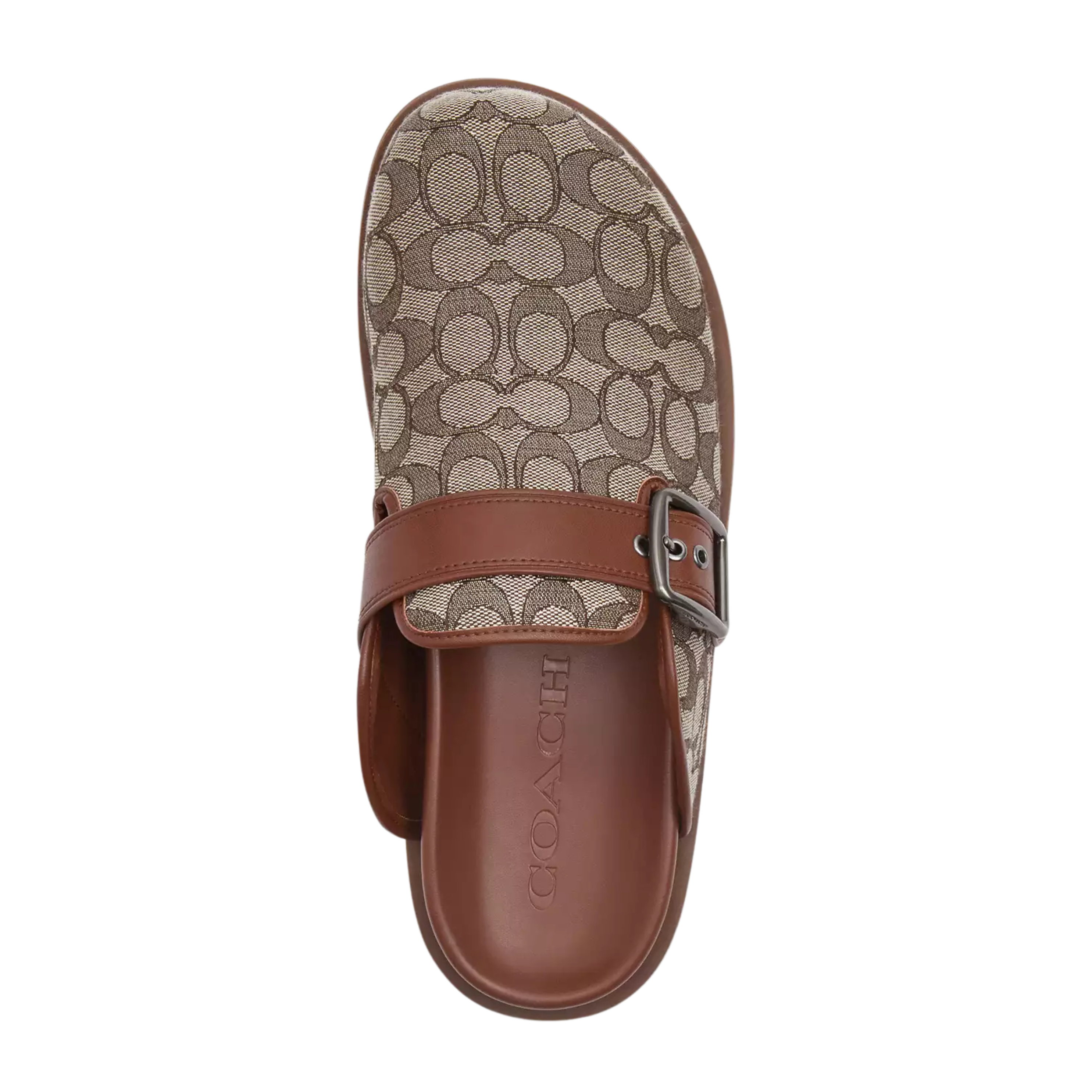 COACH Men's Buckle Clog -  Oak Vintage Brown