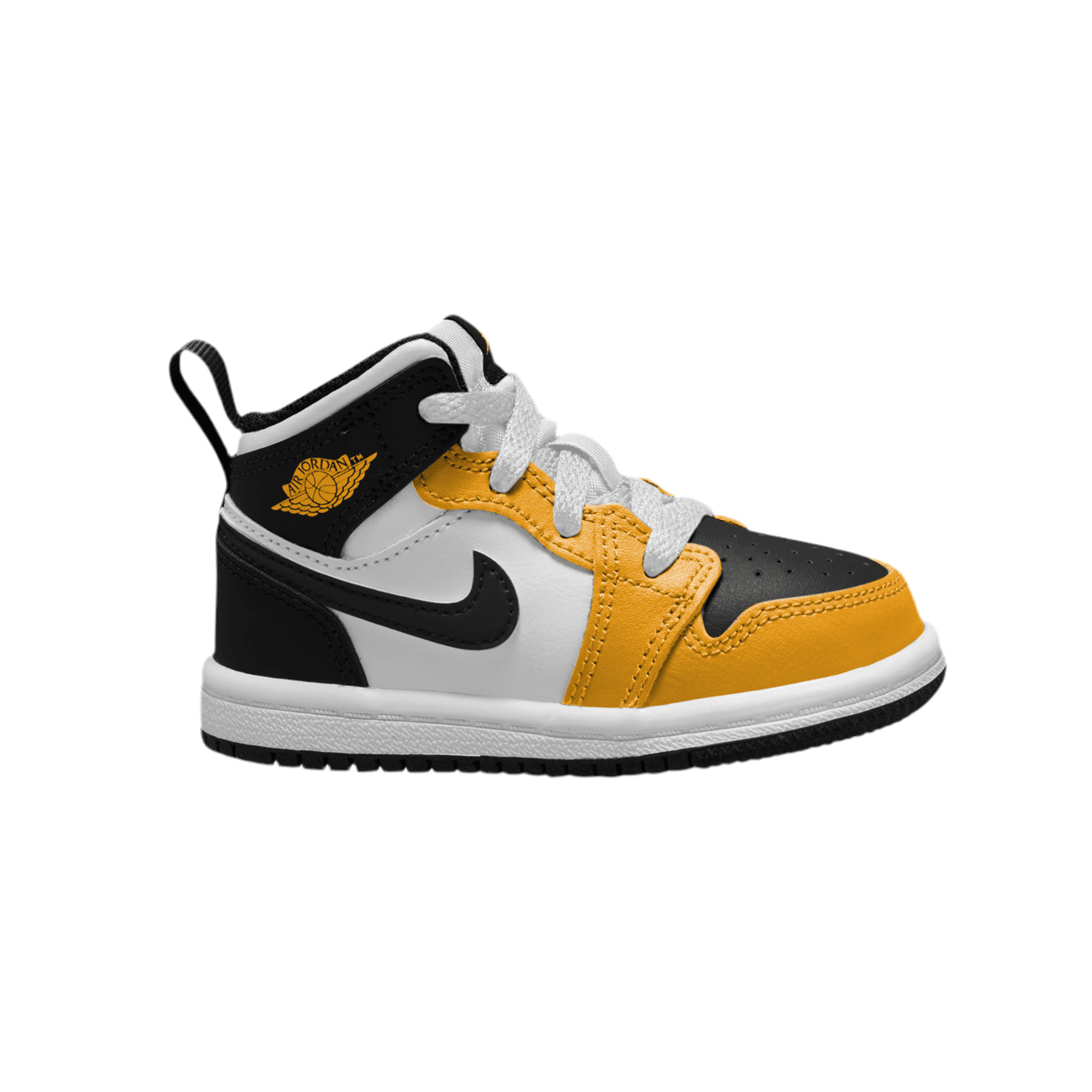 Nike Toddler Jordan AJ1 MID - Black Yellow