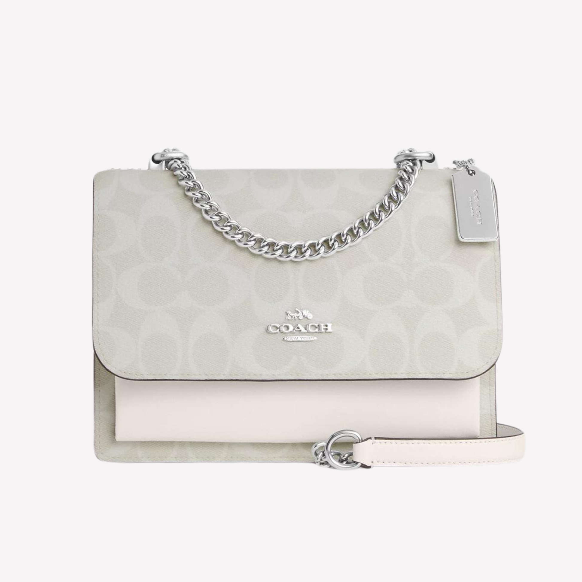COACH Klare Crossbody Silver Chalk Glacier White MR Shoes Accessories