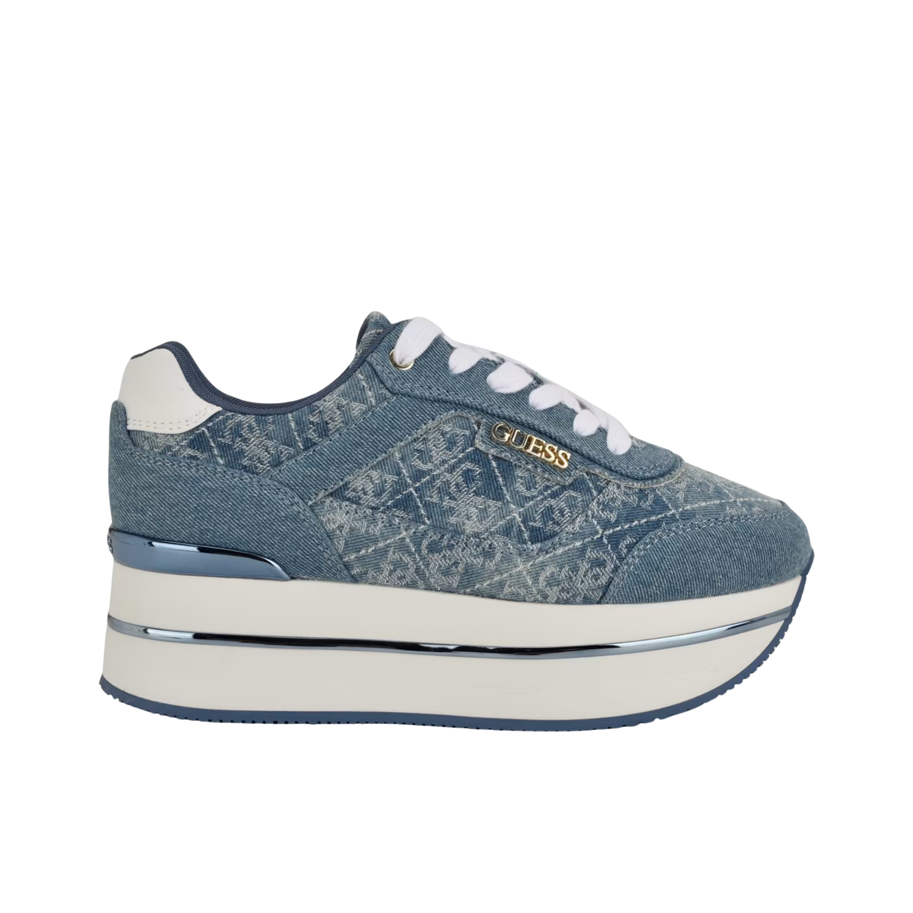 Guess Women 4G Logo Runner - Denim Tie Dye