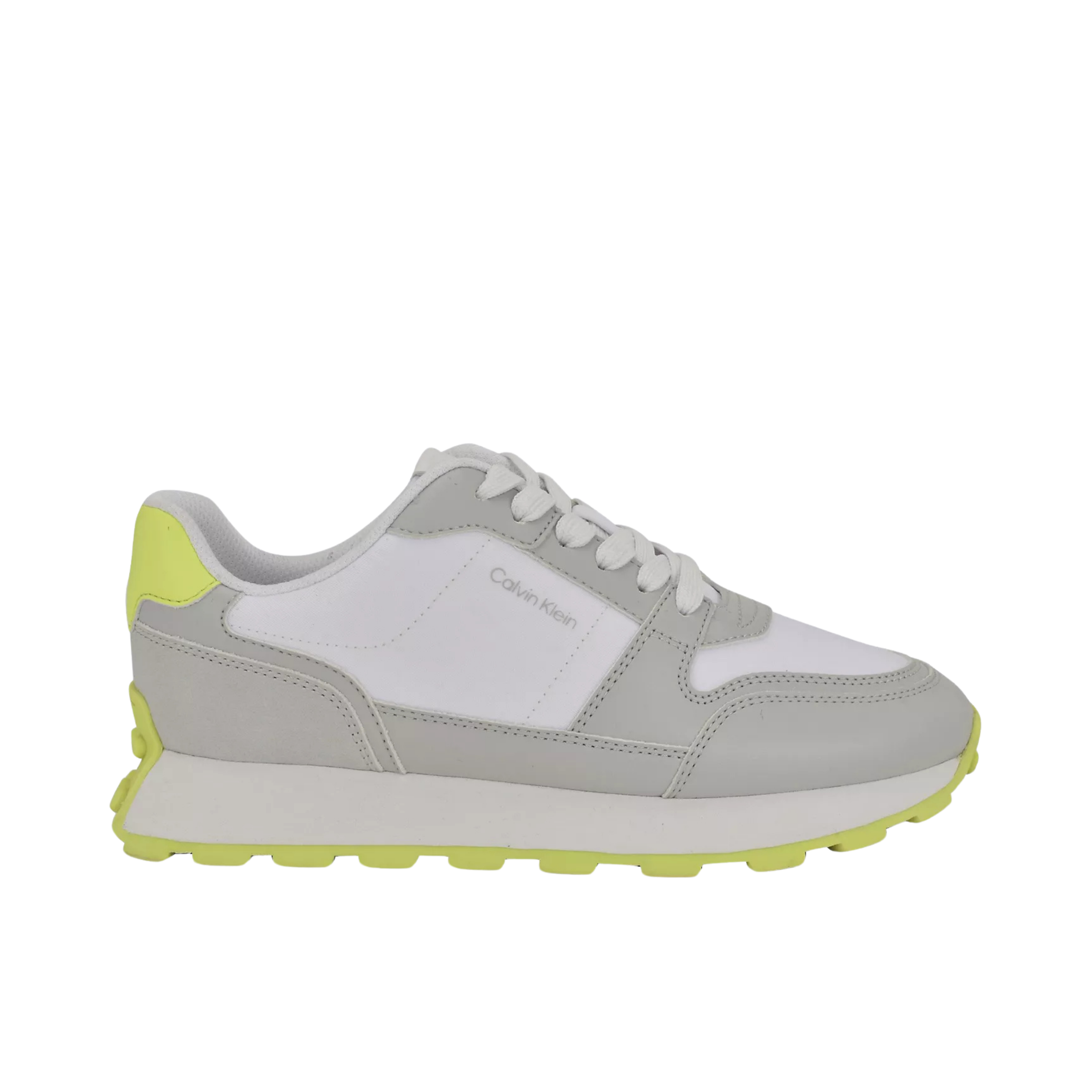 Calvin Klein Women Tulay Sneaker - White Stardust Acid Lemon