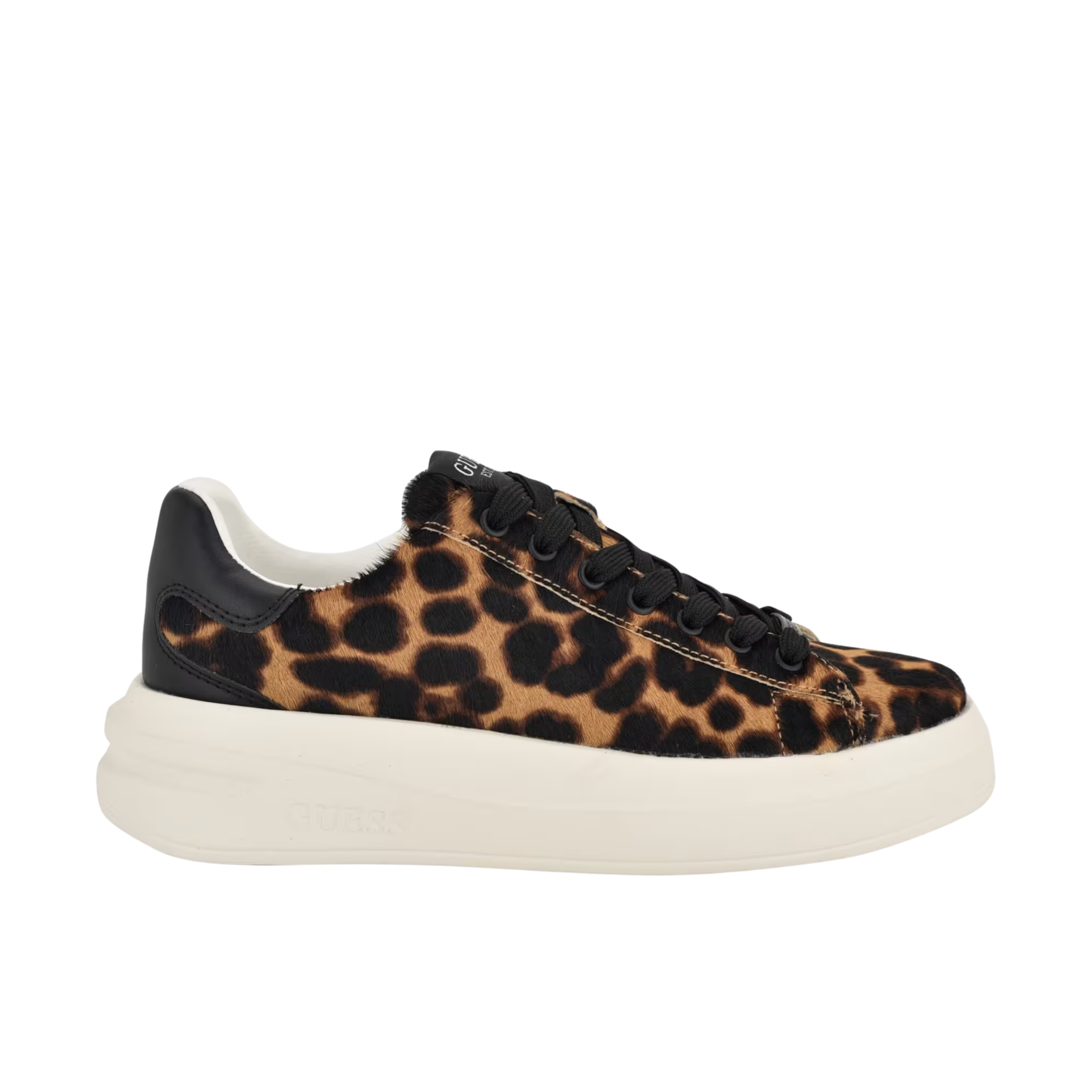 Guess Women Elbinah Leopard Low Top Sneakers - Medium Brown