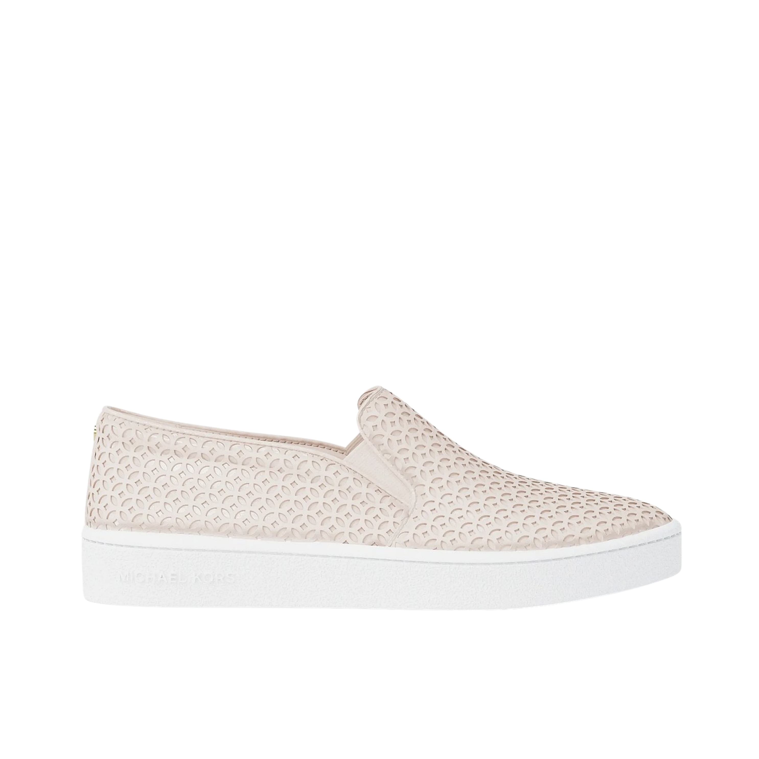 Michael Kors Women Keaton Perforated Slip On Sneaker - LT Cream