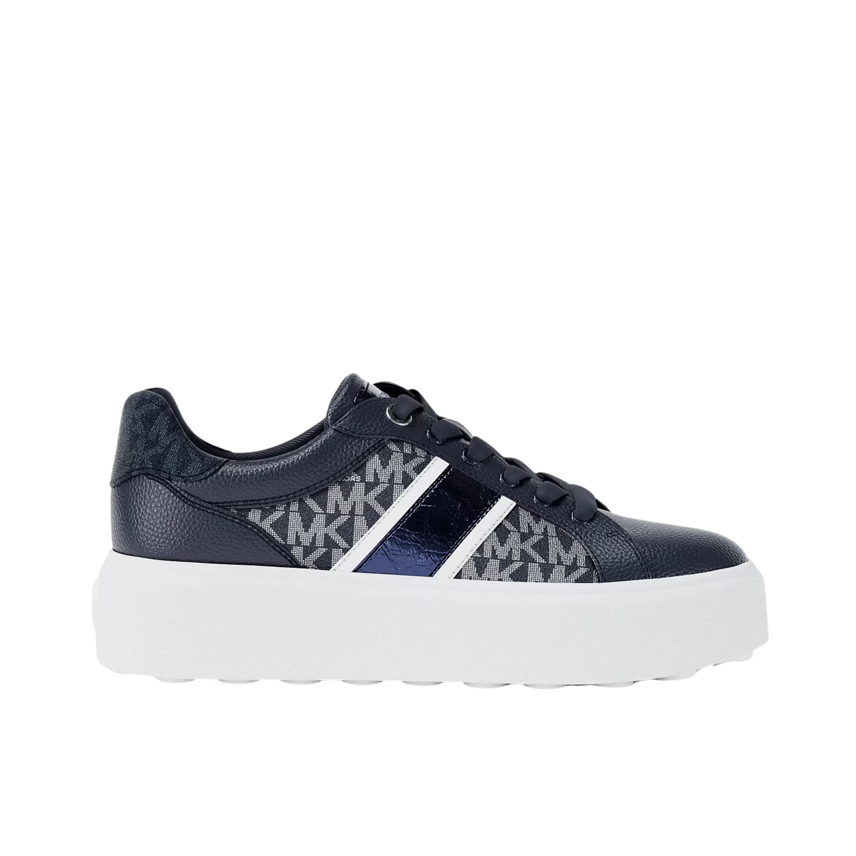 Michael Kors Women Romey Signature Logo Stripe Platform Sneaker - Navy