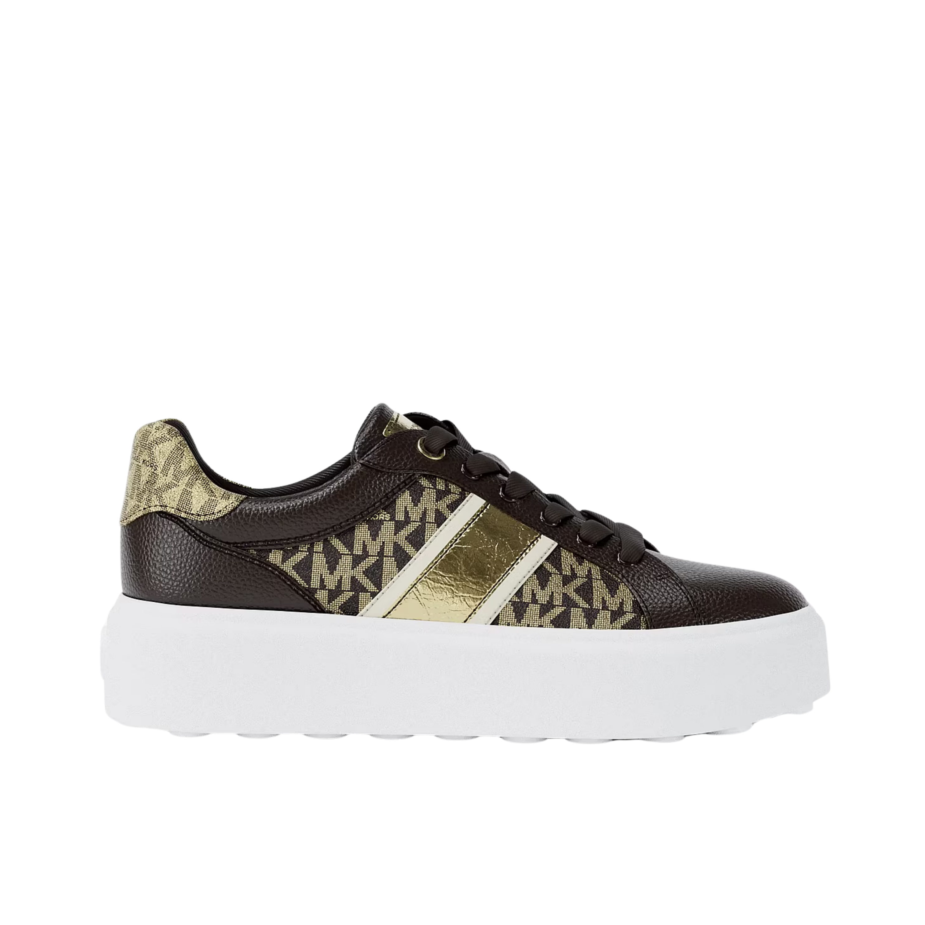 Michael Kors Women Romey Signature Logo Stripe Platform Sneaker - Brown