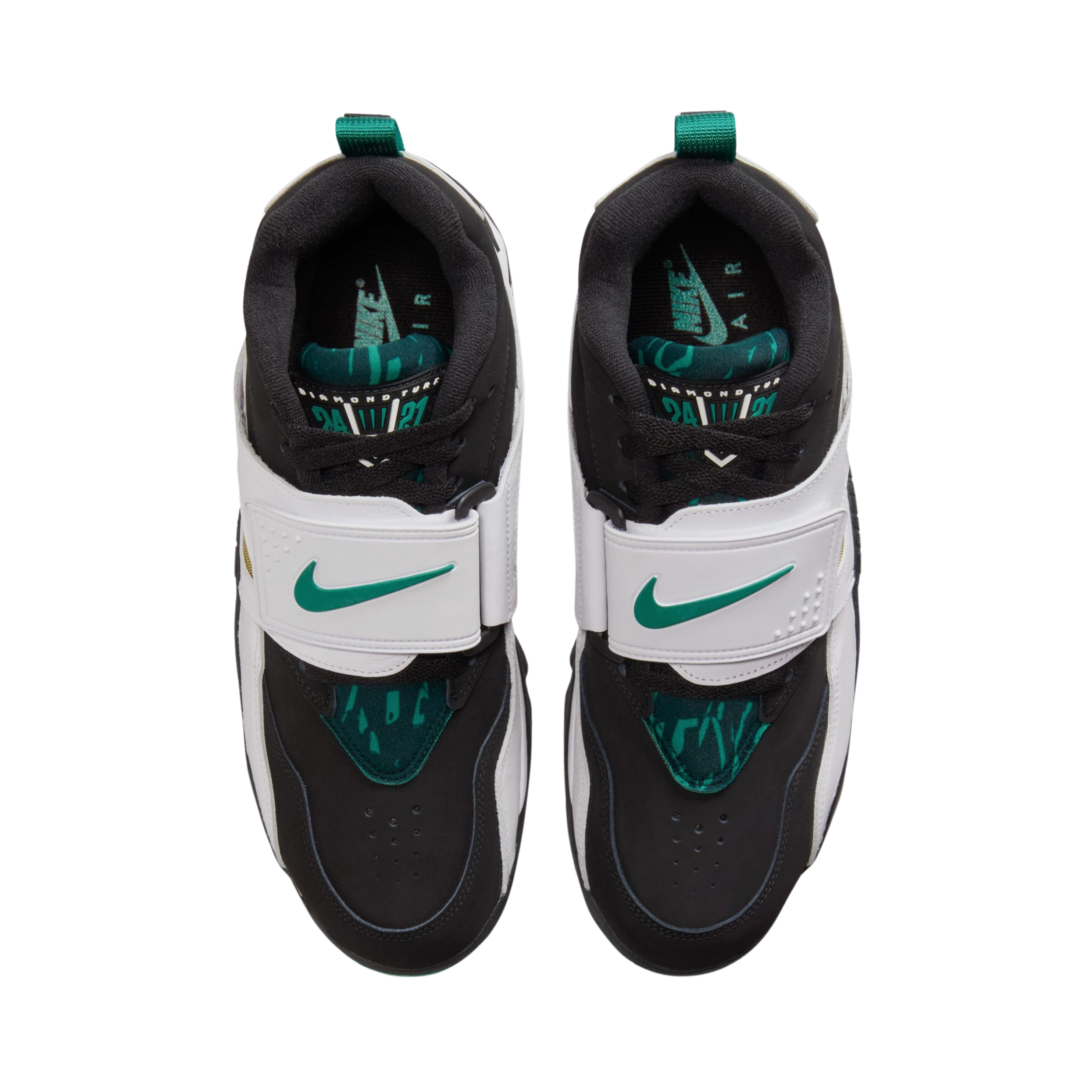 Nike Men's Air Diamond Turf - White Black Mystic Green
