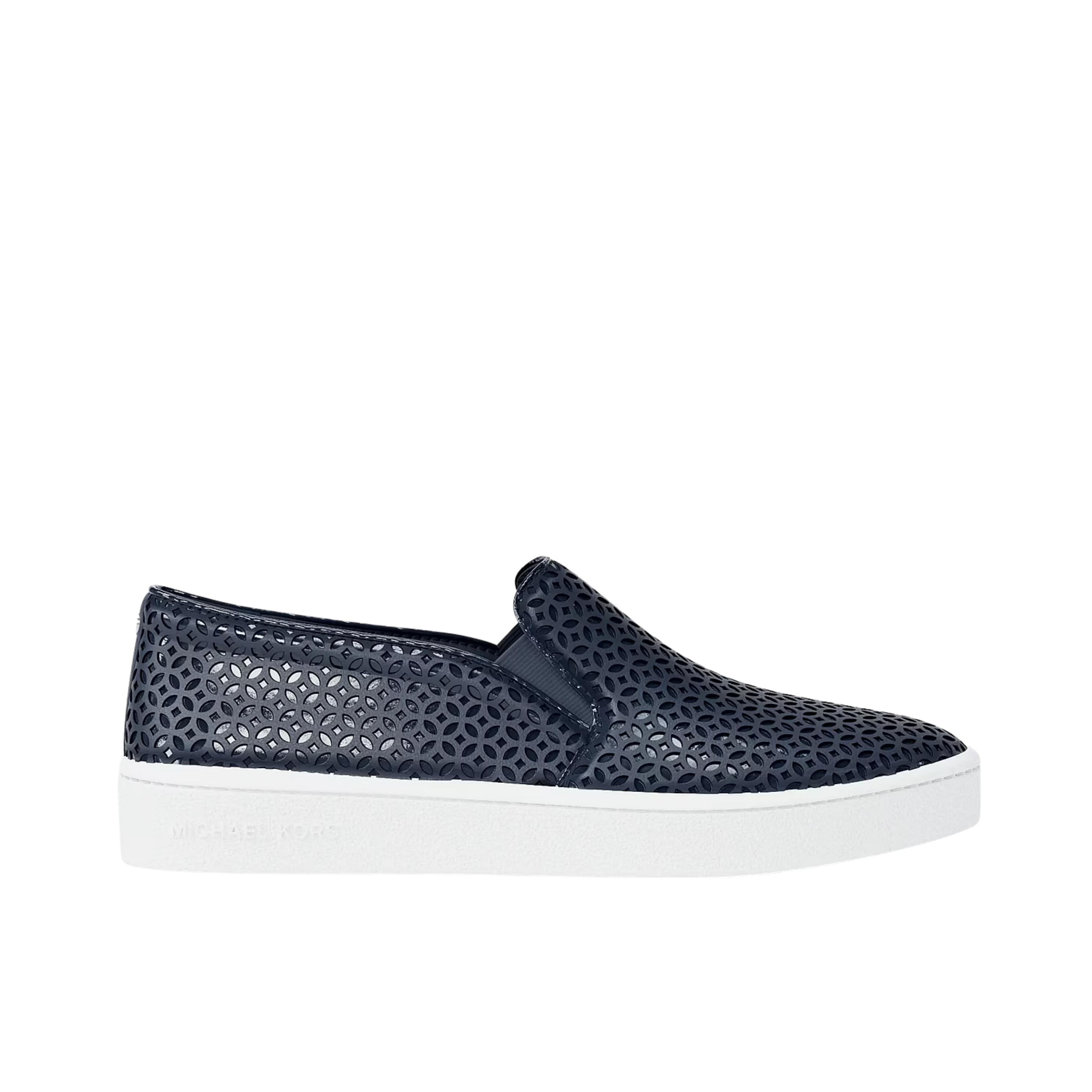 Michael Kors Women Keaton Perforated Slip On Sneaker - Navy