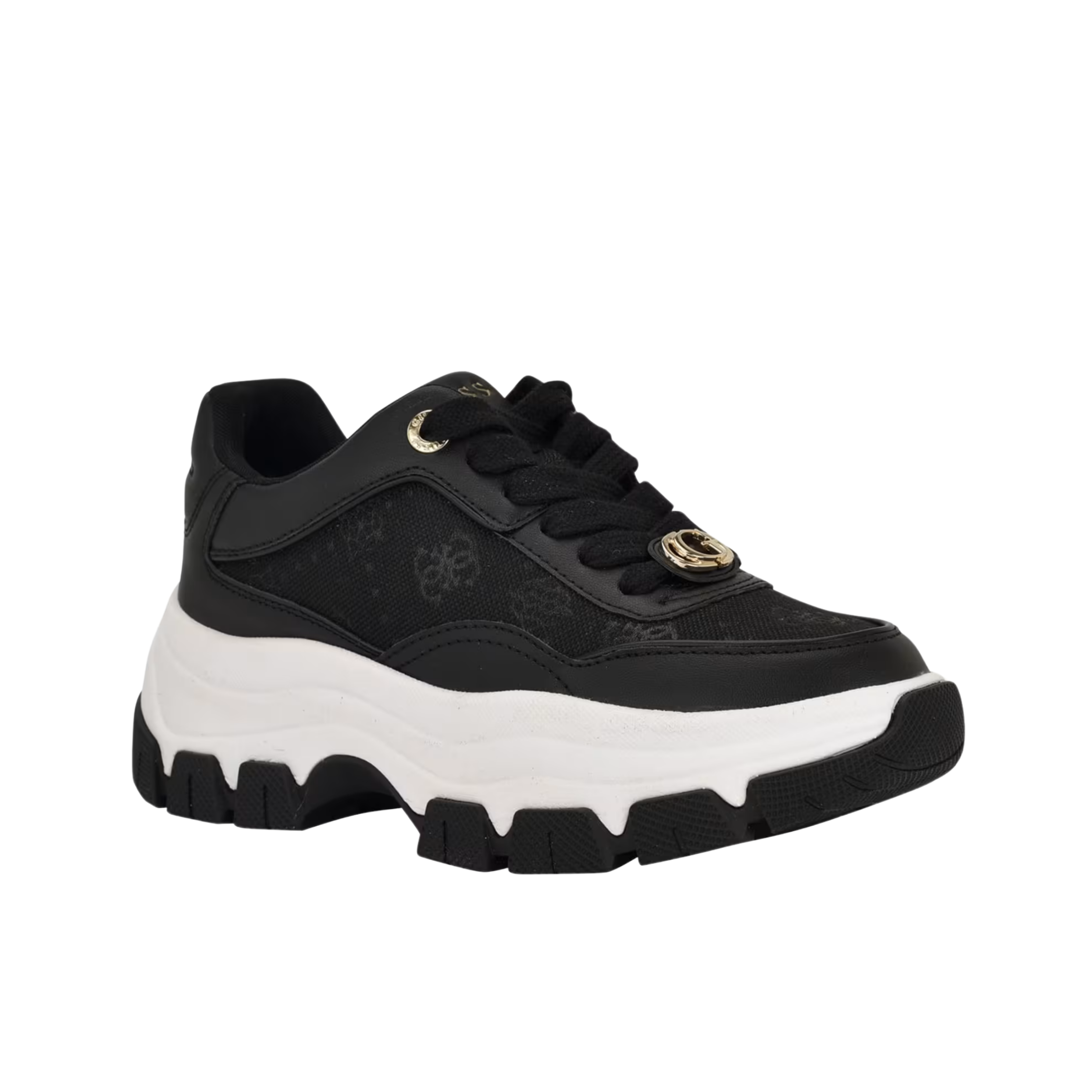 Guess Women Berrett Lace Up Platform Sneakers - Black