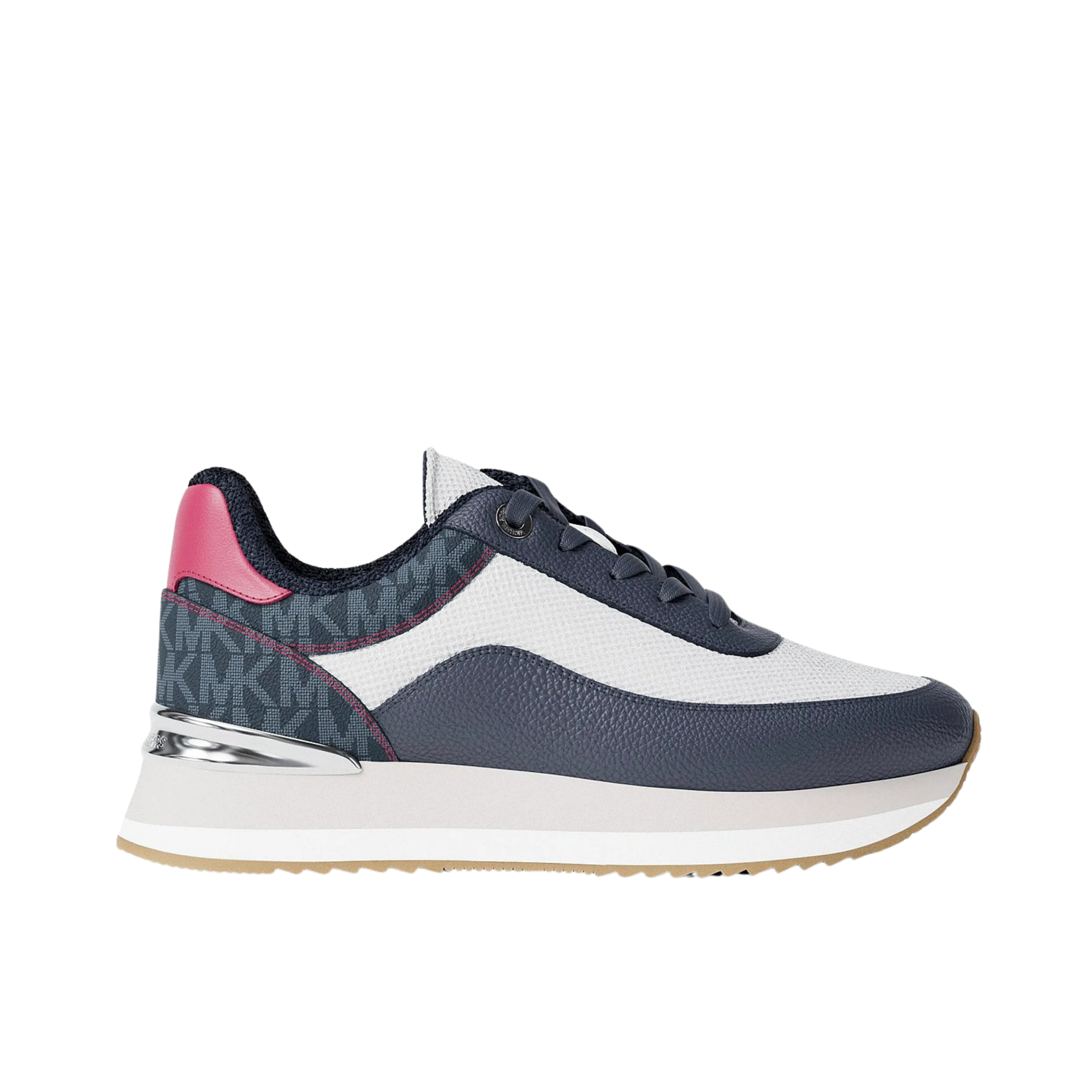 Michael Kors Women Hattie Mixed Media Trainer - Navy