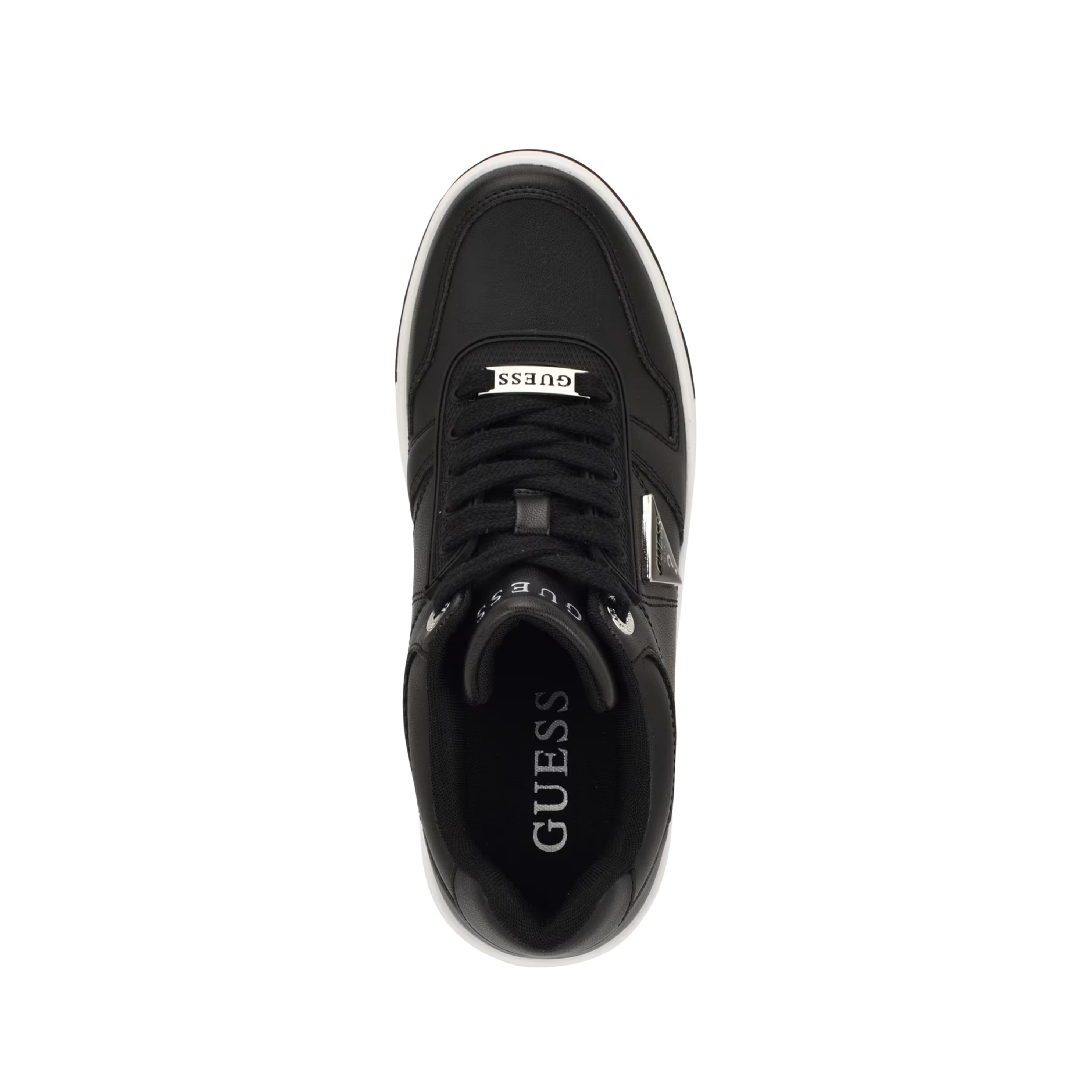 Guess Women Rozinn Lace Up Platform Wedge Sneakers - Black