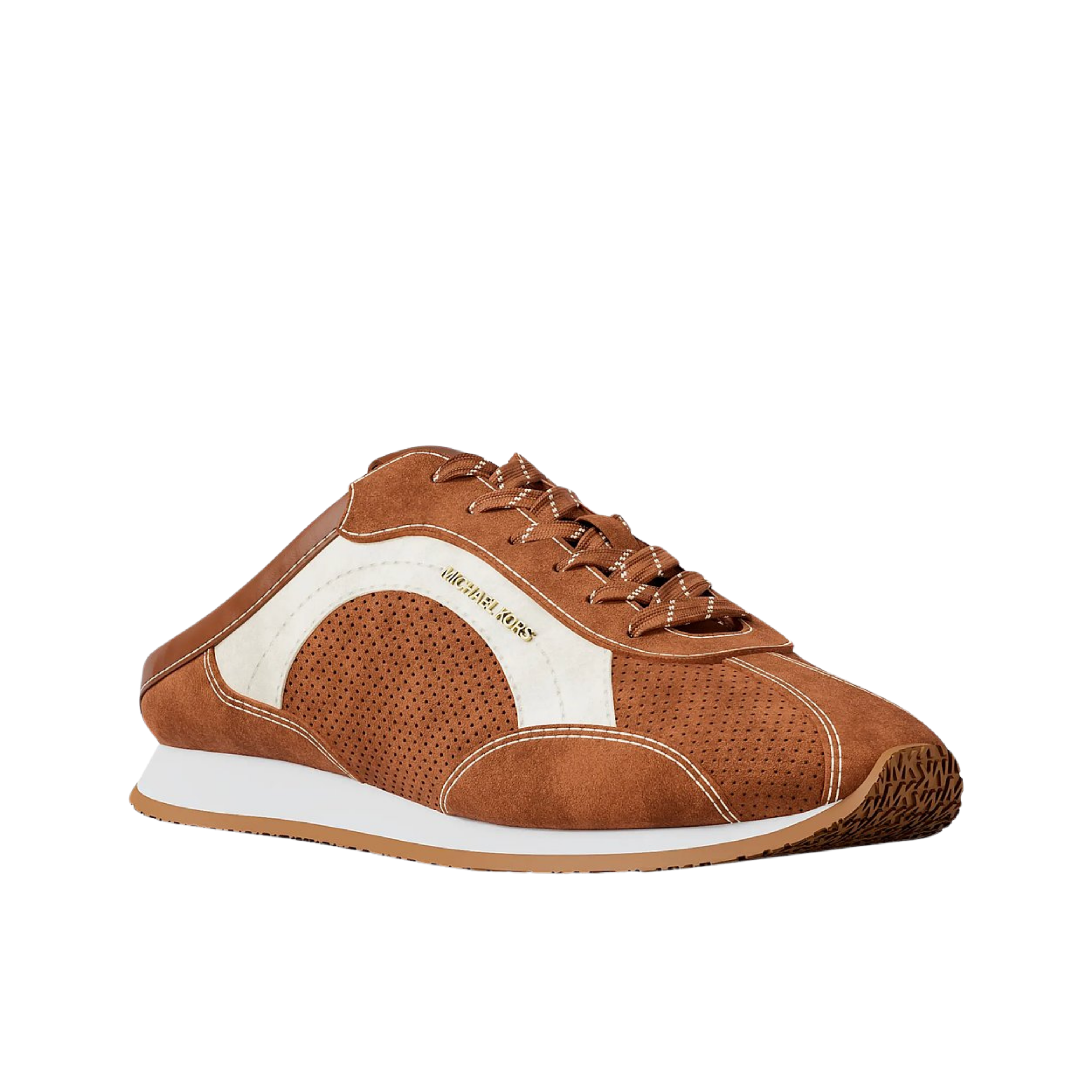 Michael Kors Women Avi Suede Slip On Sneaker - Luggage