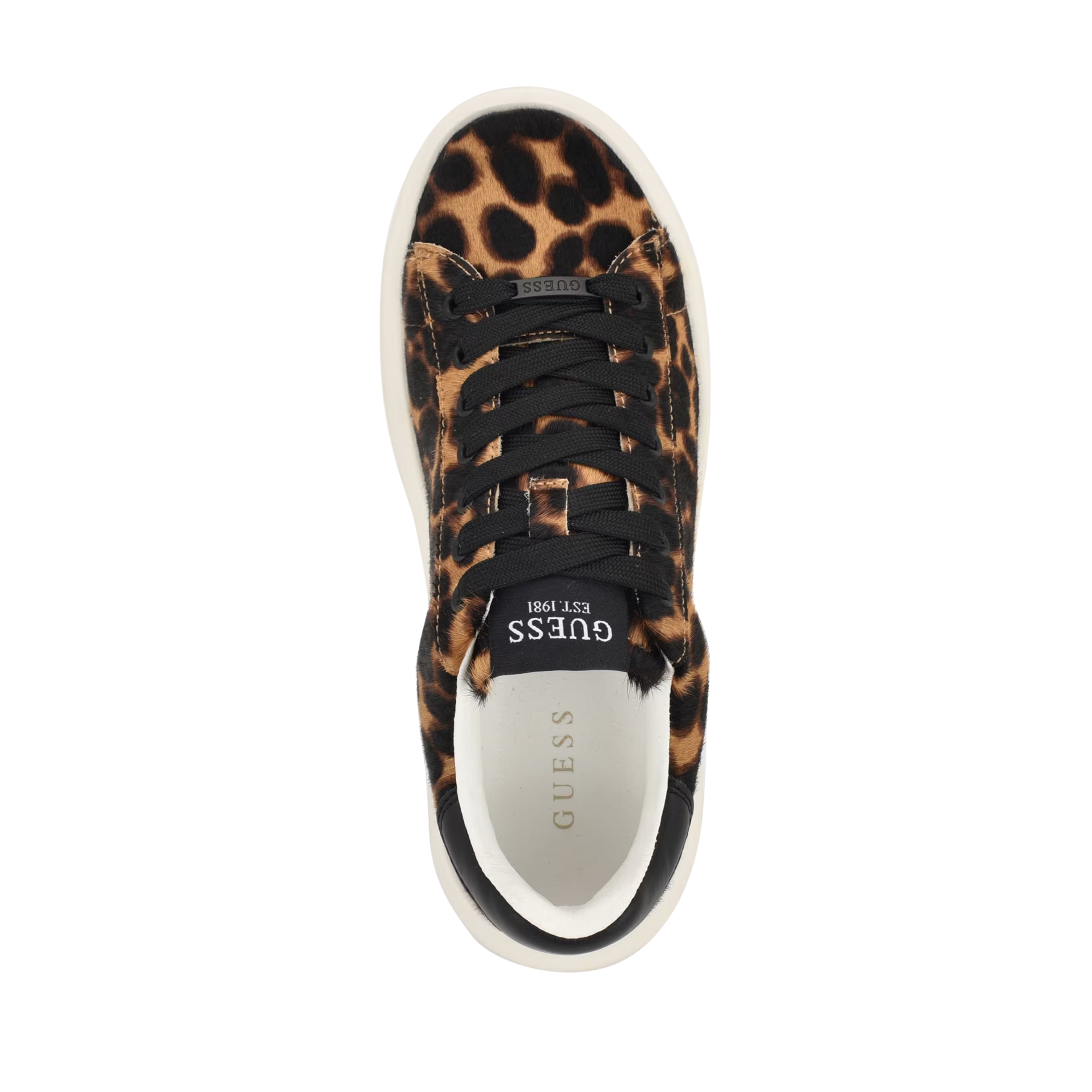 Guess Women Elbinah Leopard Low Top Sneakers - Medium Brown