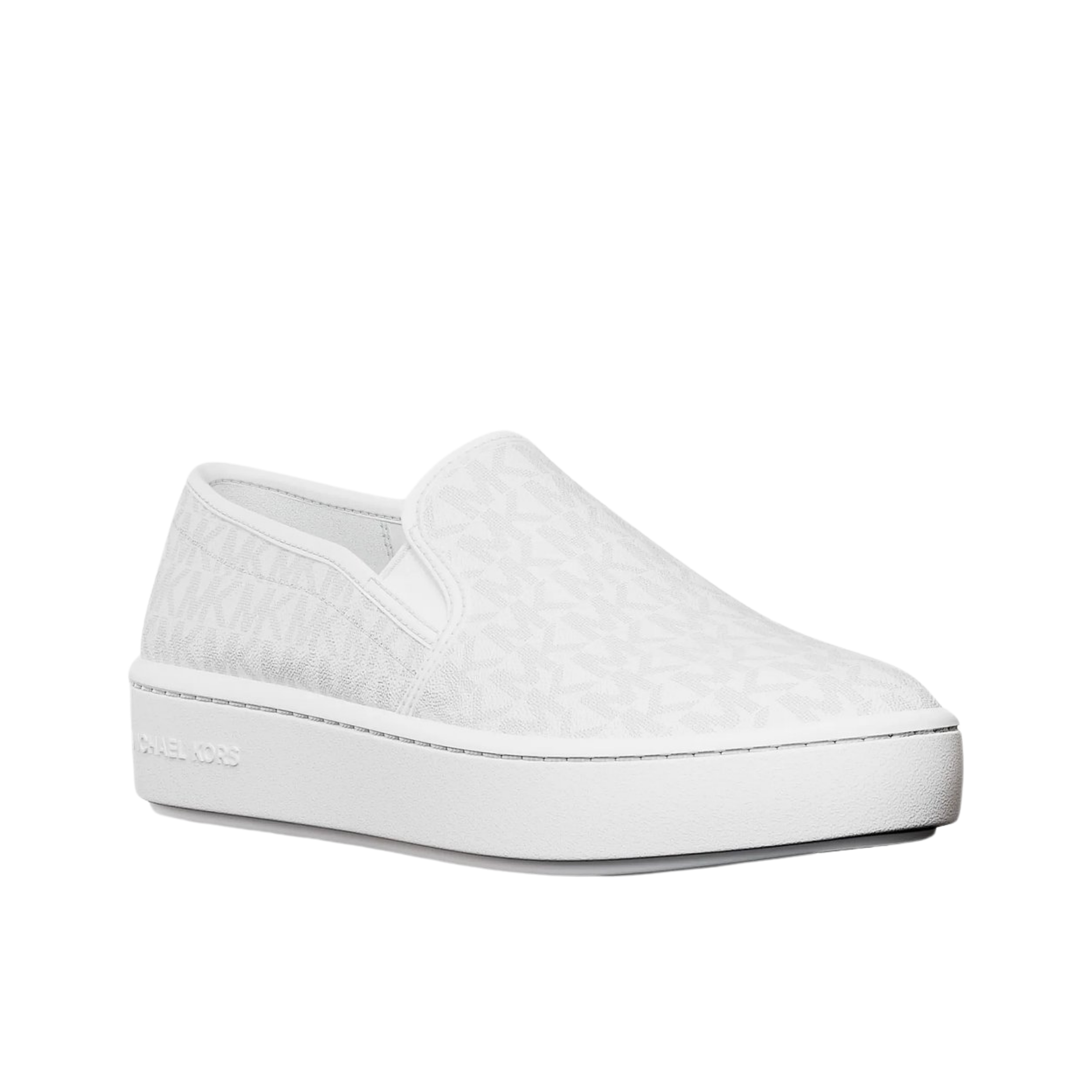 Michael Kors Women Teddi Signature Logo Slip On Sneaker - Bright White
