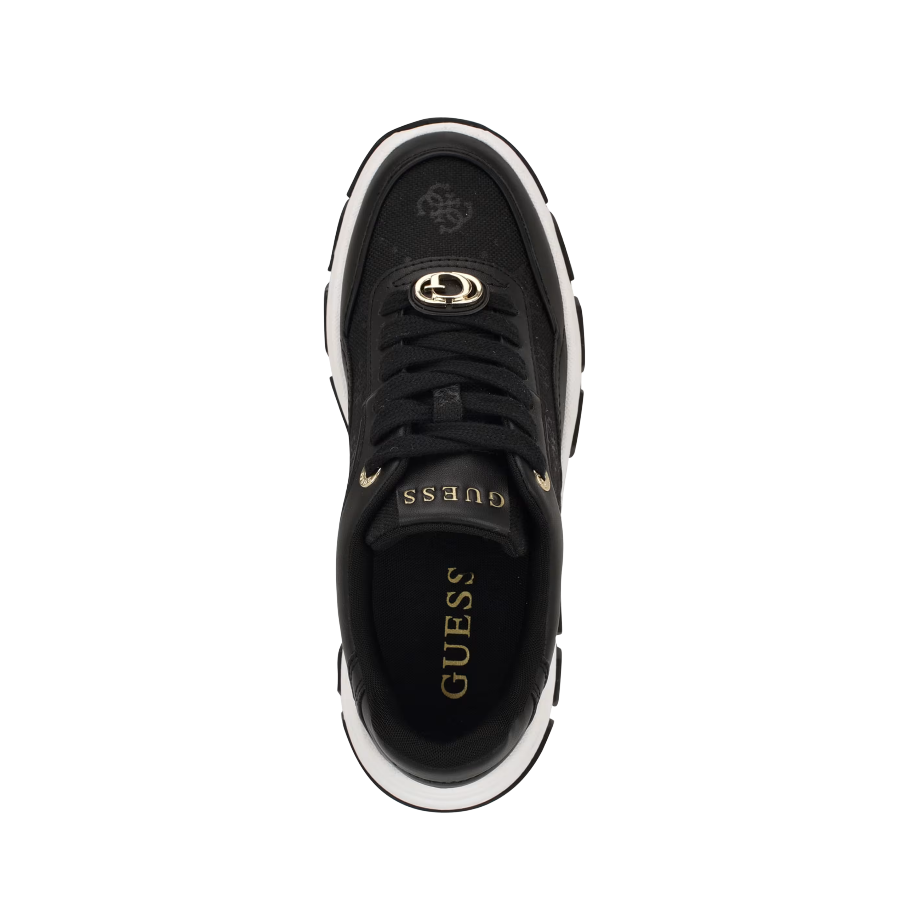 Guess Women Berrett Lace Up Platform Sneakers - Black