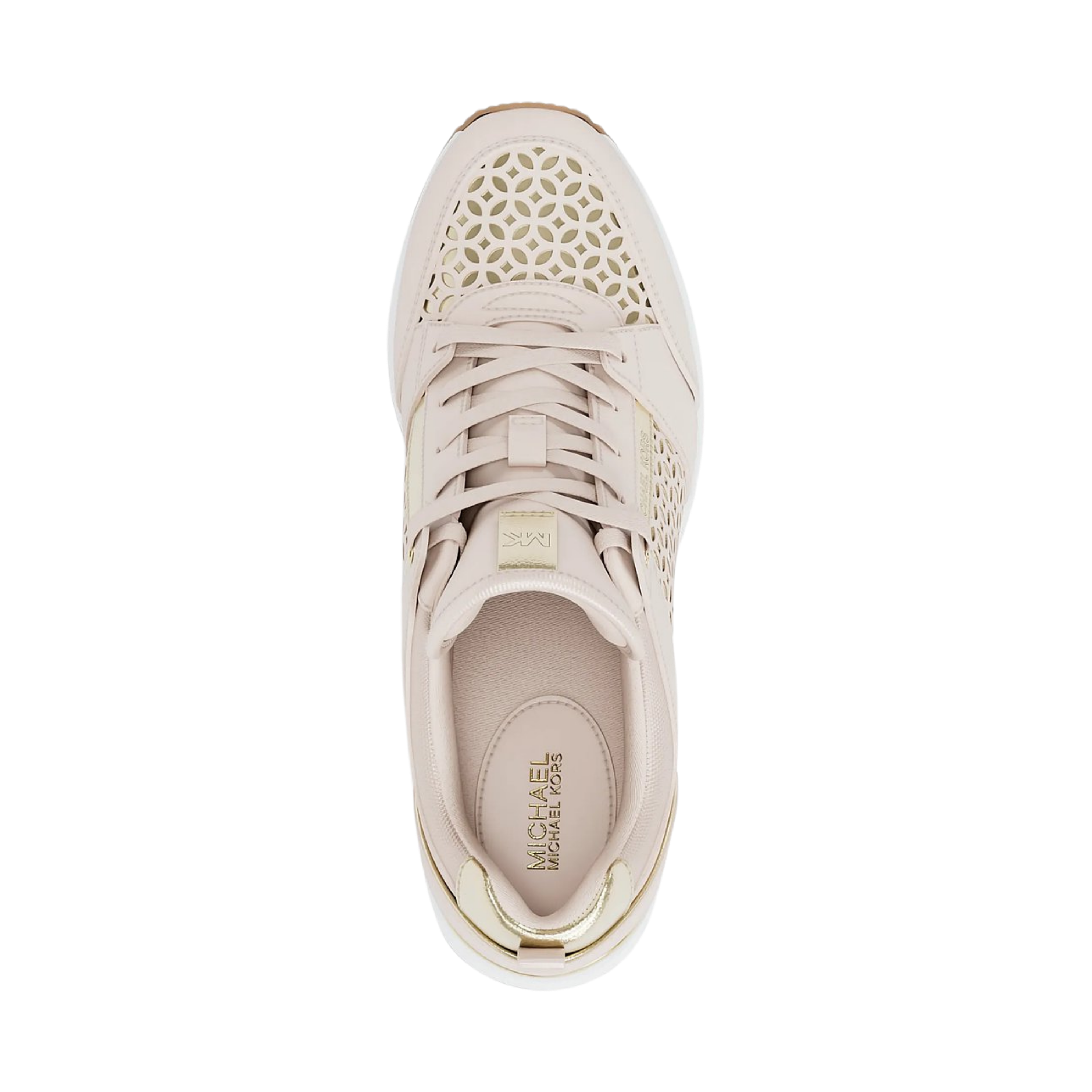Michael Kors Women Georgie Perforated Trainer - Pale Gold