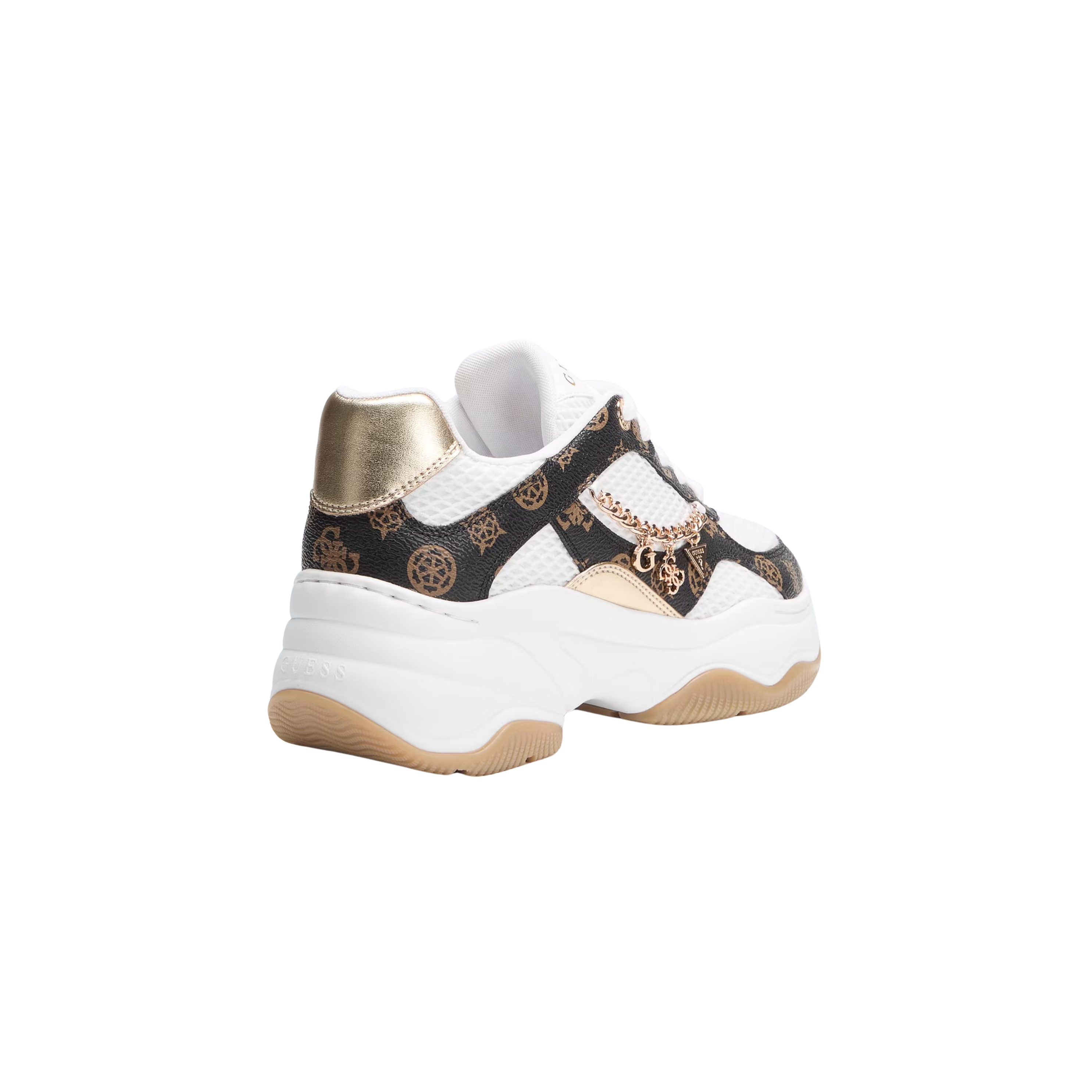 Guess Women Runner Logo Harpaa - Medium Brown White