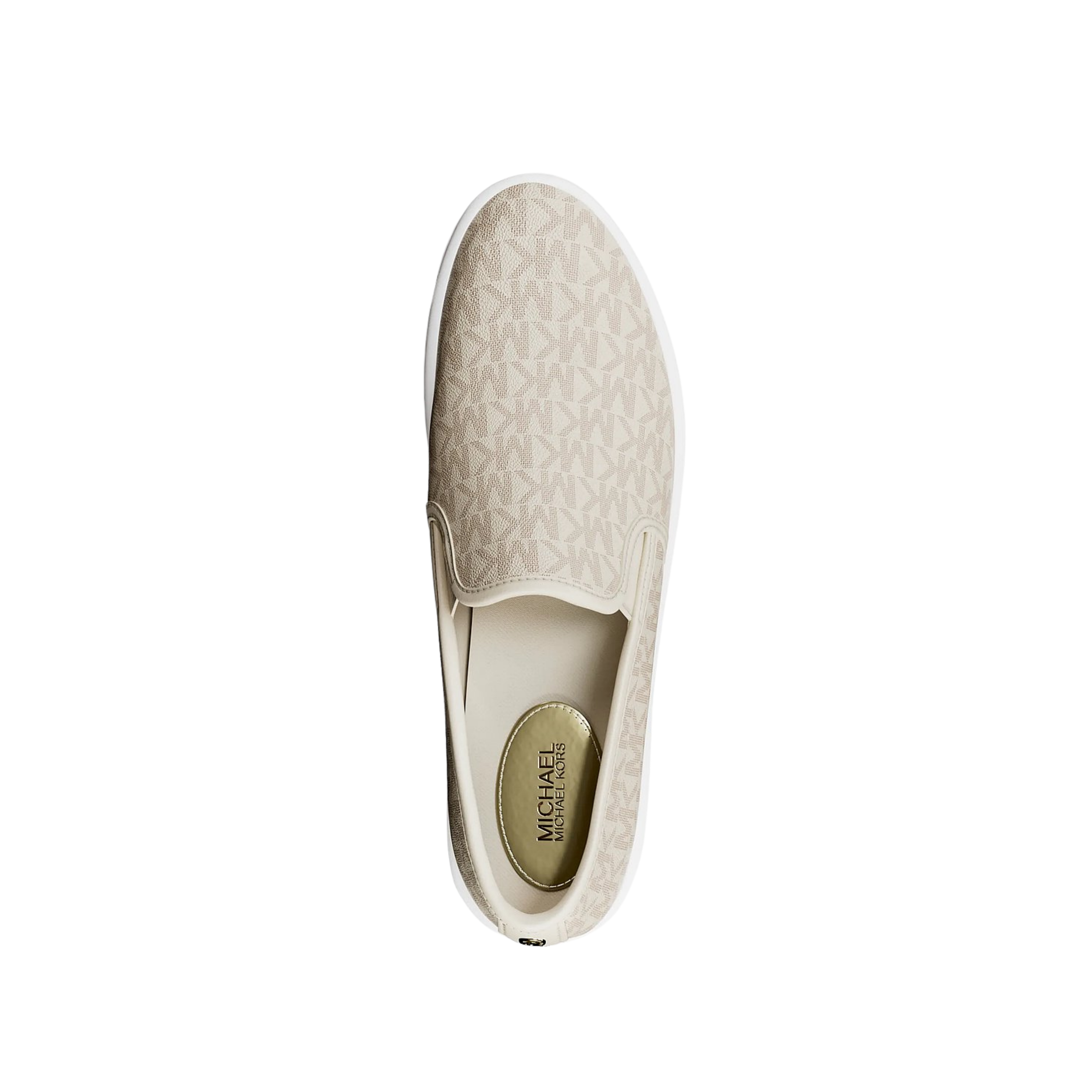 Michael Kors Women Teddi Signature Logo Slip On Sneaker - Van Cream