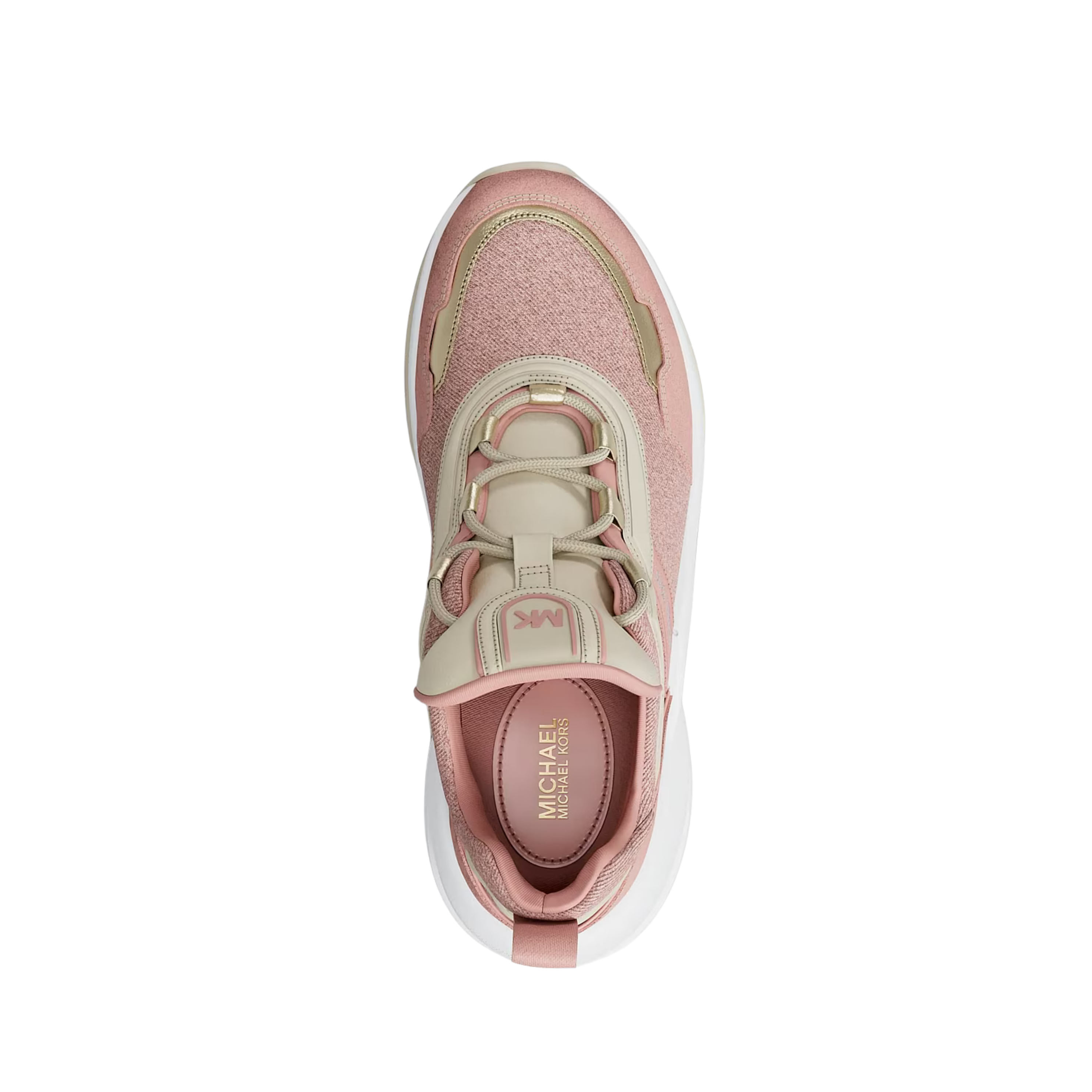 Michael Kors Women Olympia Mixed Media Trainer - Powder Blush