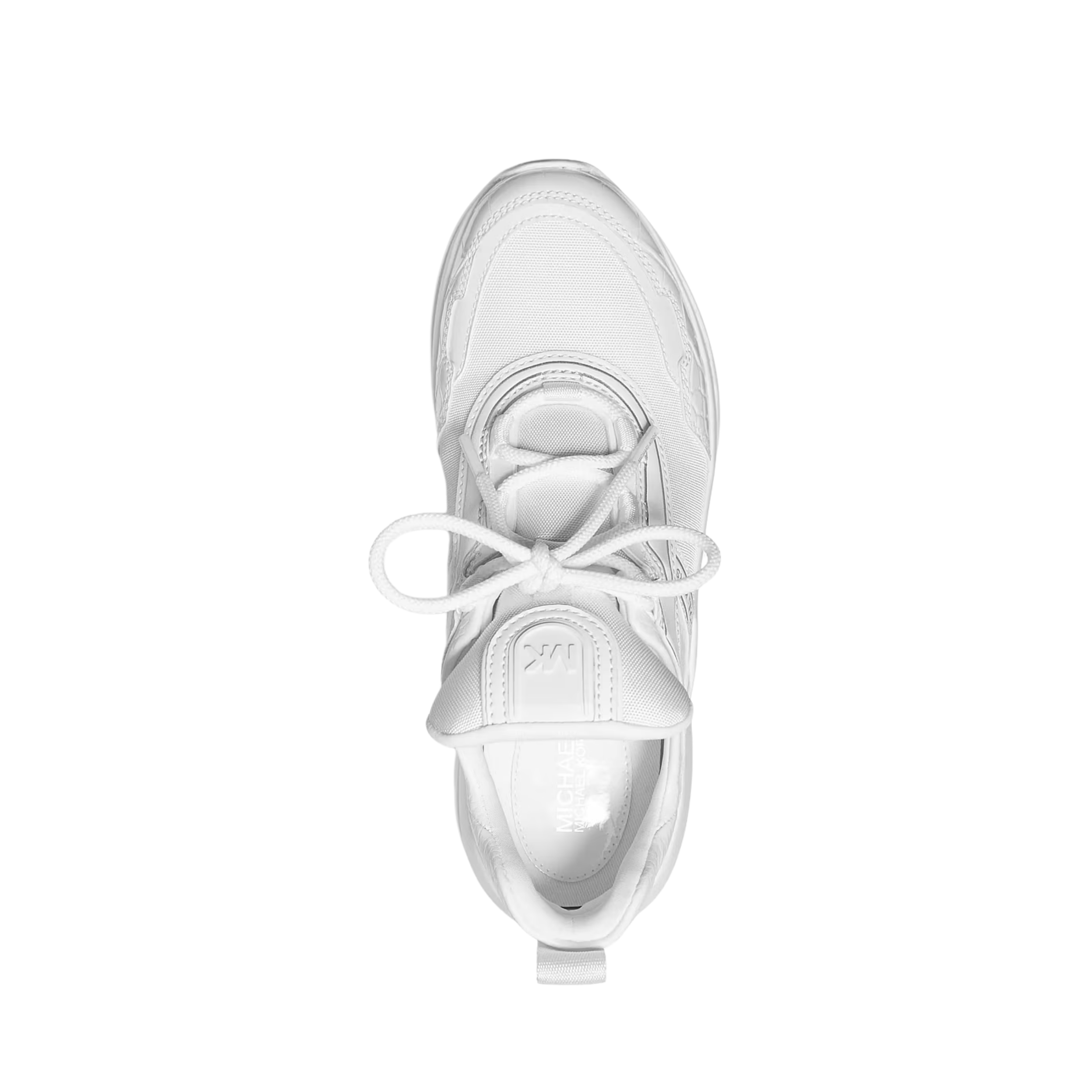 Michael Kors Women Olympia Mixed Media Trainer - Optic White