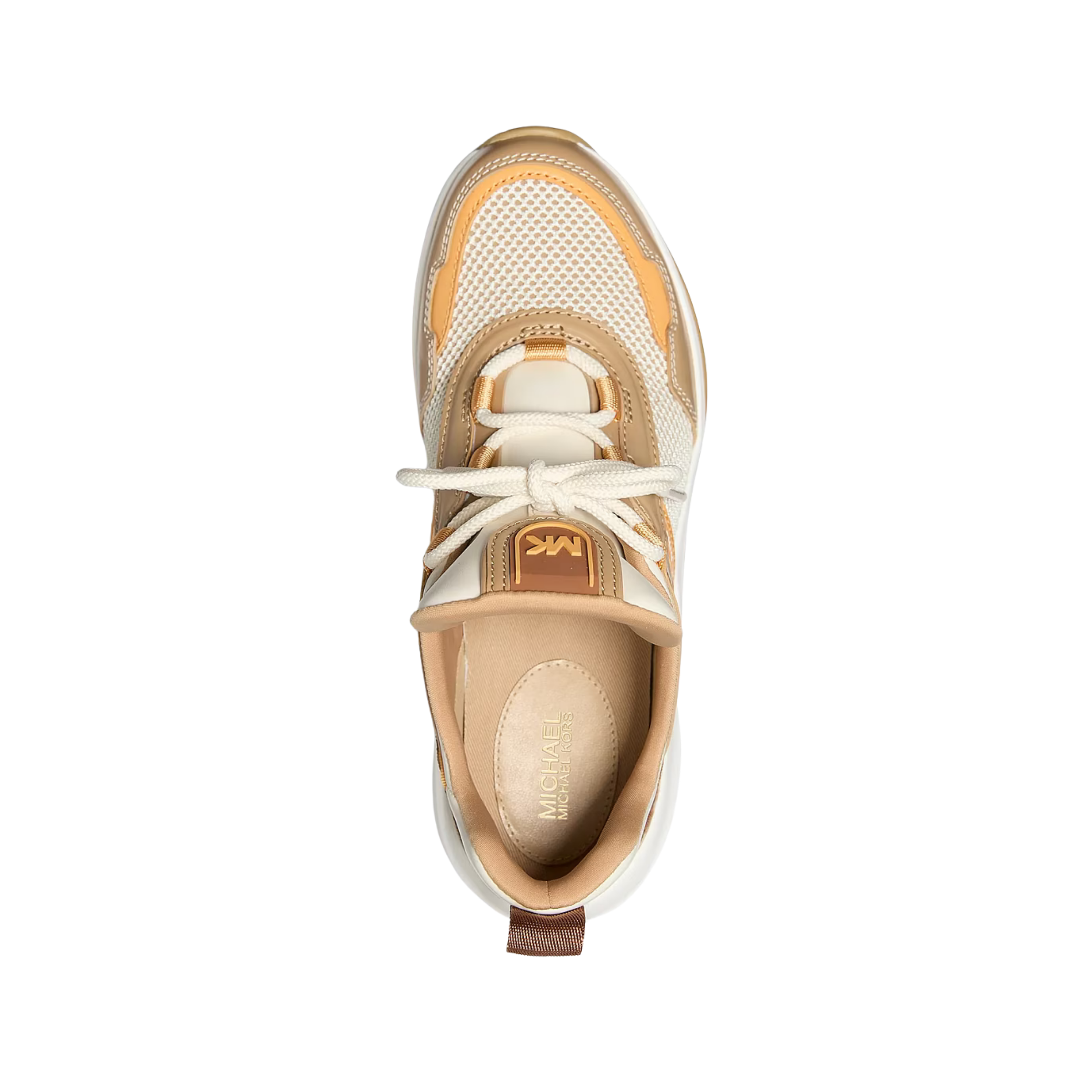 Michael Kors Women Olympia Mixed Media Trainer - Honeywheat